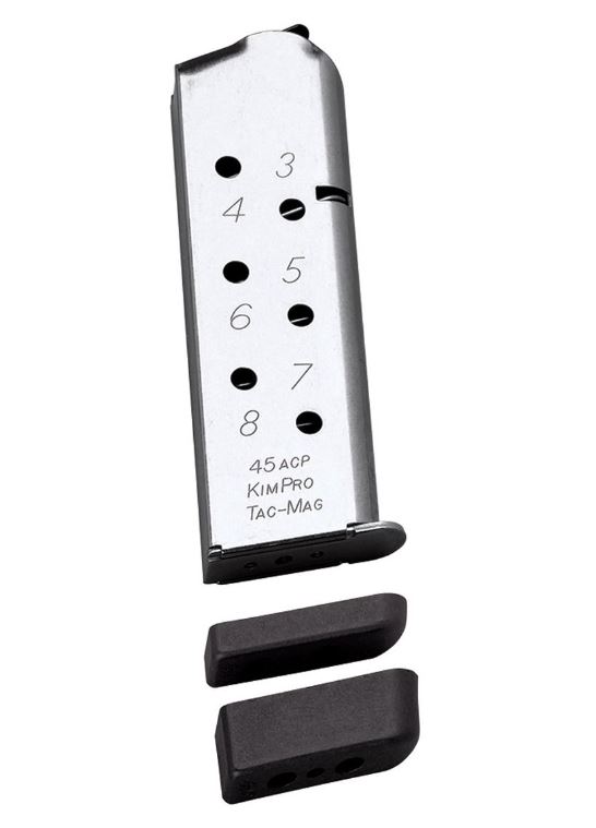 Kimber KimPro Tac-Mag 1911 Magazine Stainless Steel .45 ACP 8-Round Full-Length Grip