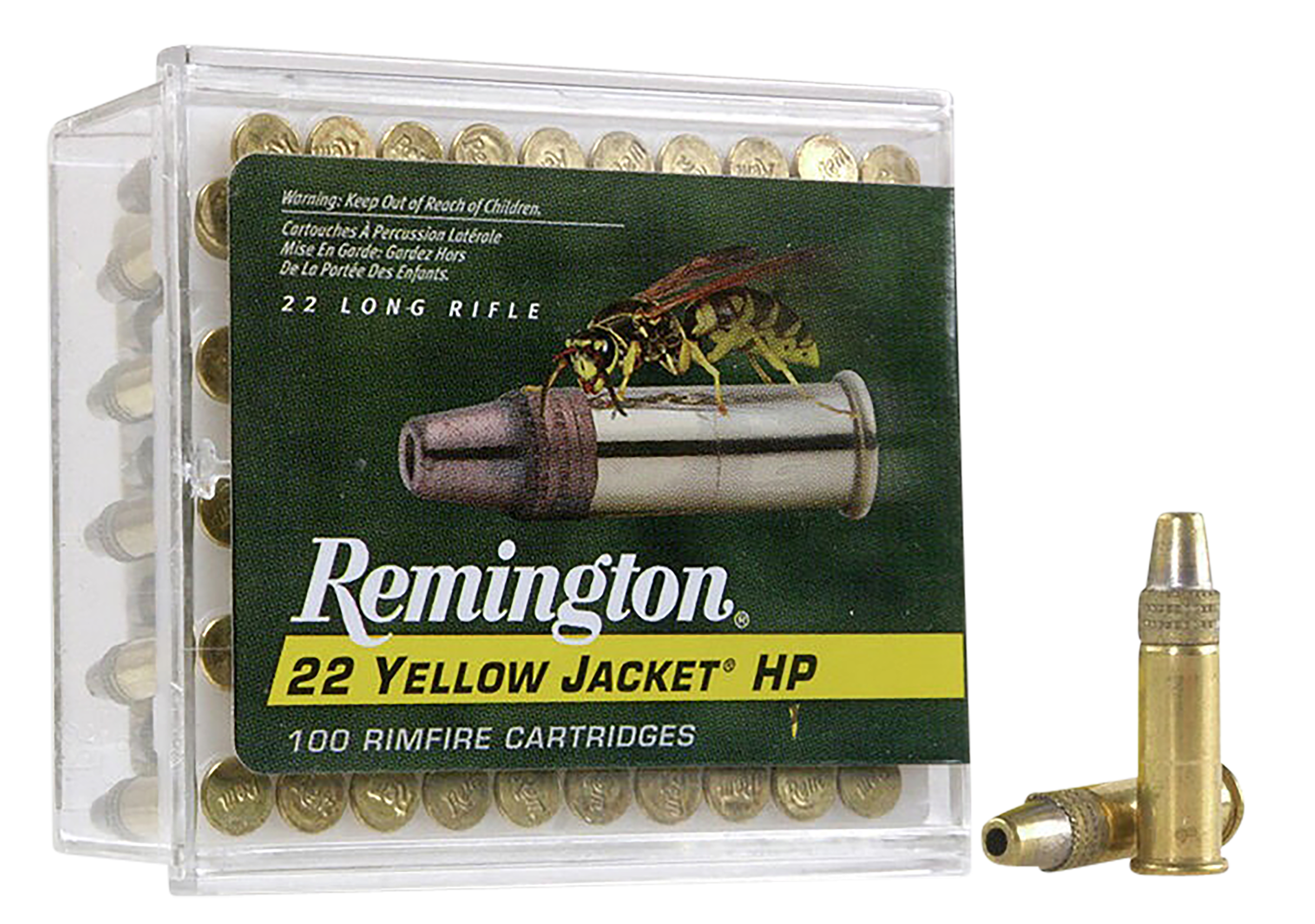 Remington Yellow Jacket 22 LR Truncated Cone Hollow Point 33 Grain 100 Rounds