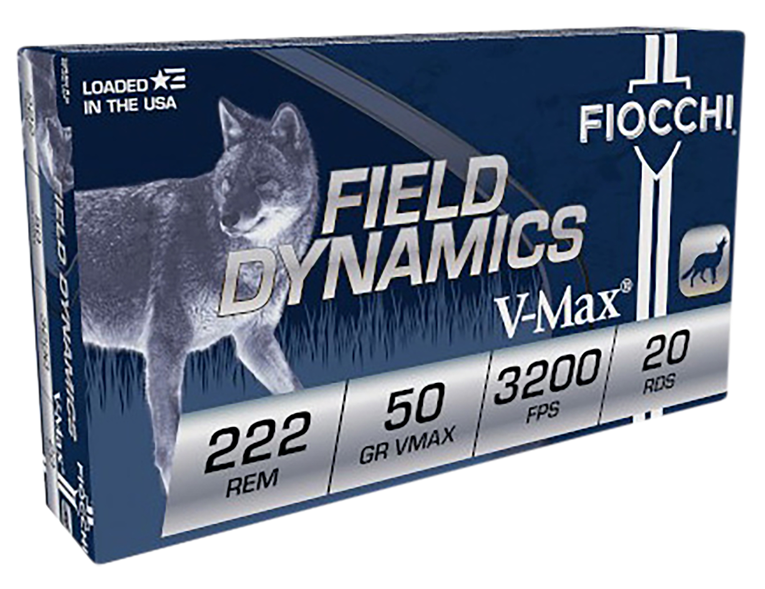 Fiocchi, Fxt Field, 222 Remington, Hornady V Max, 50 Grain, 20 Rounds