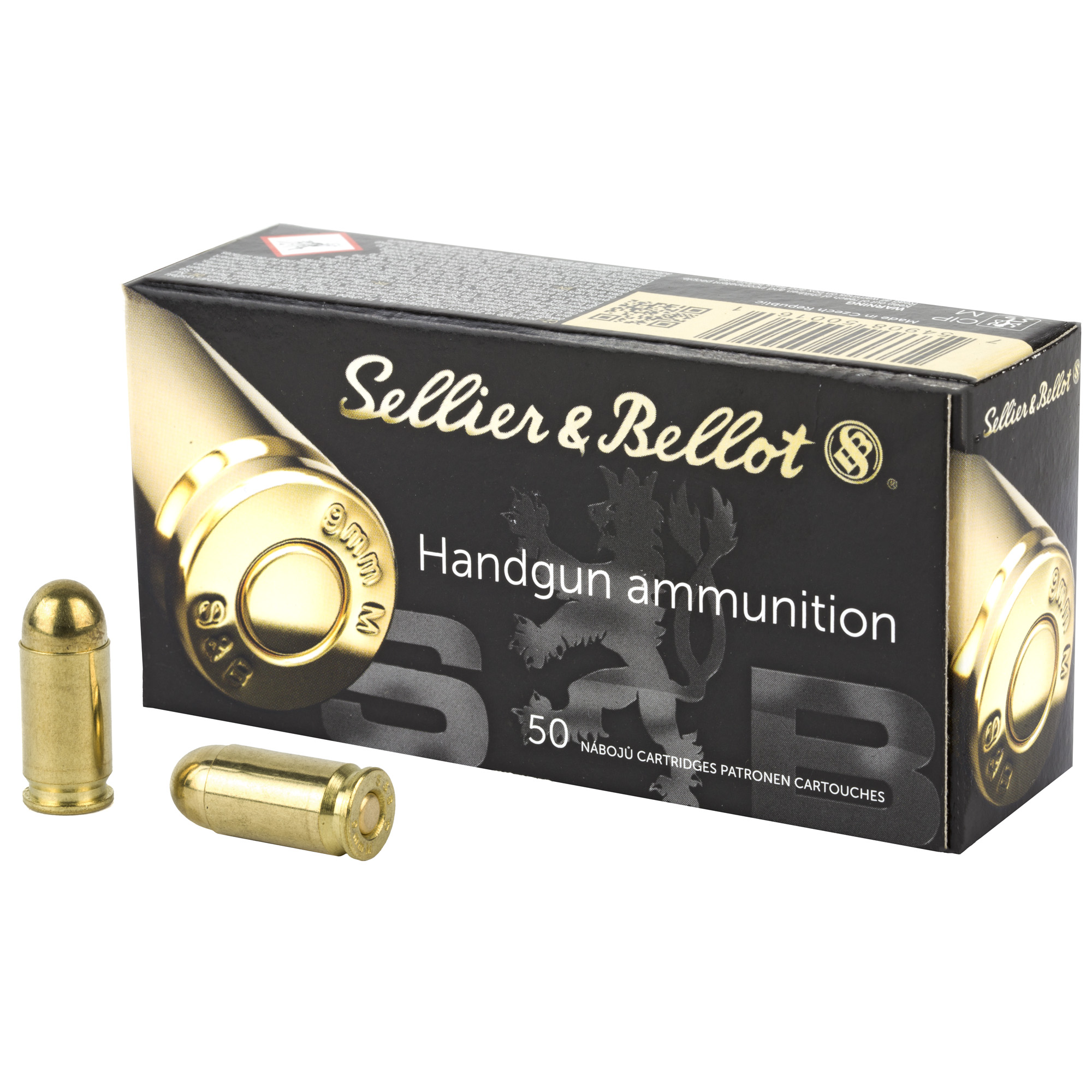 Sellier & Bellot SB9MAK 9mm Makarov Full Metal Jacket 95 Grain 50 Rounds