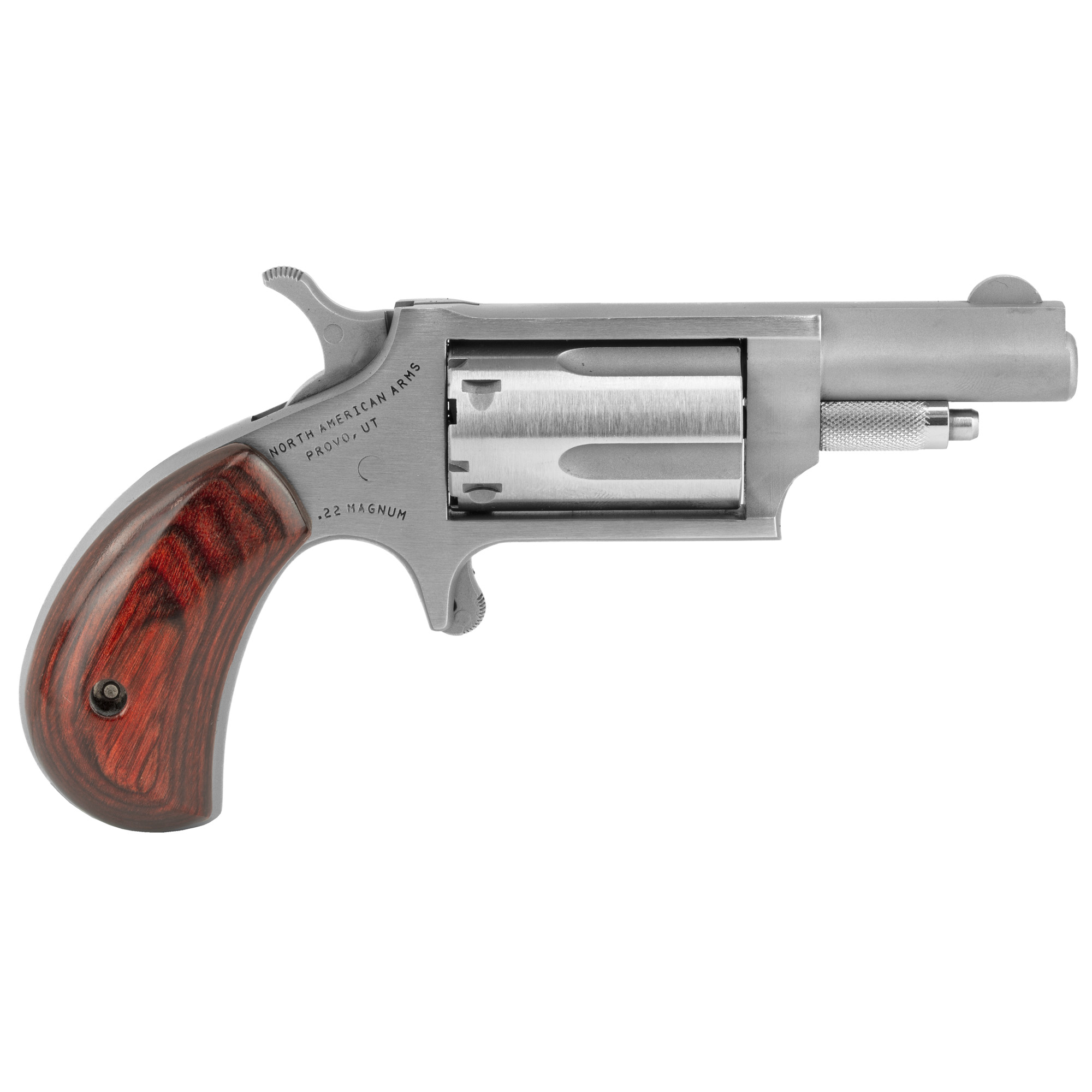 NAA 22M Mini-Revolver 22 WMR Stainless/Rosewood 1.63 in. 5 rd.