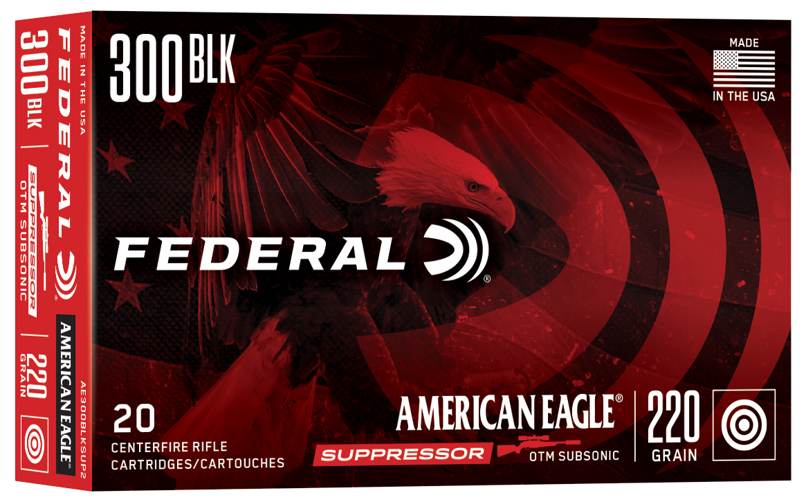 Federal, American Eagle, 300 Aac Blackout, Open Tip Match, 220 Grain, 20 Rounds