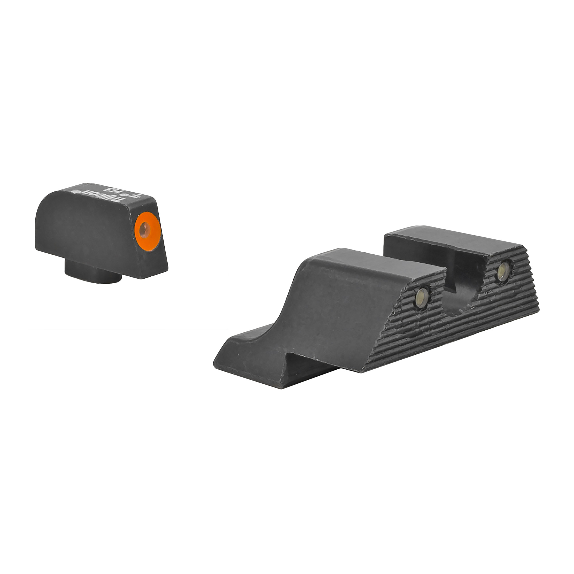 Trijicon HD XR Night Sights Glock 17 17L 19 22 Front Orange Outline Green Tritium Rear