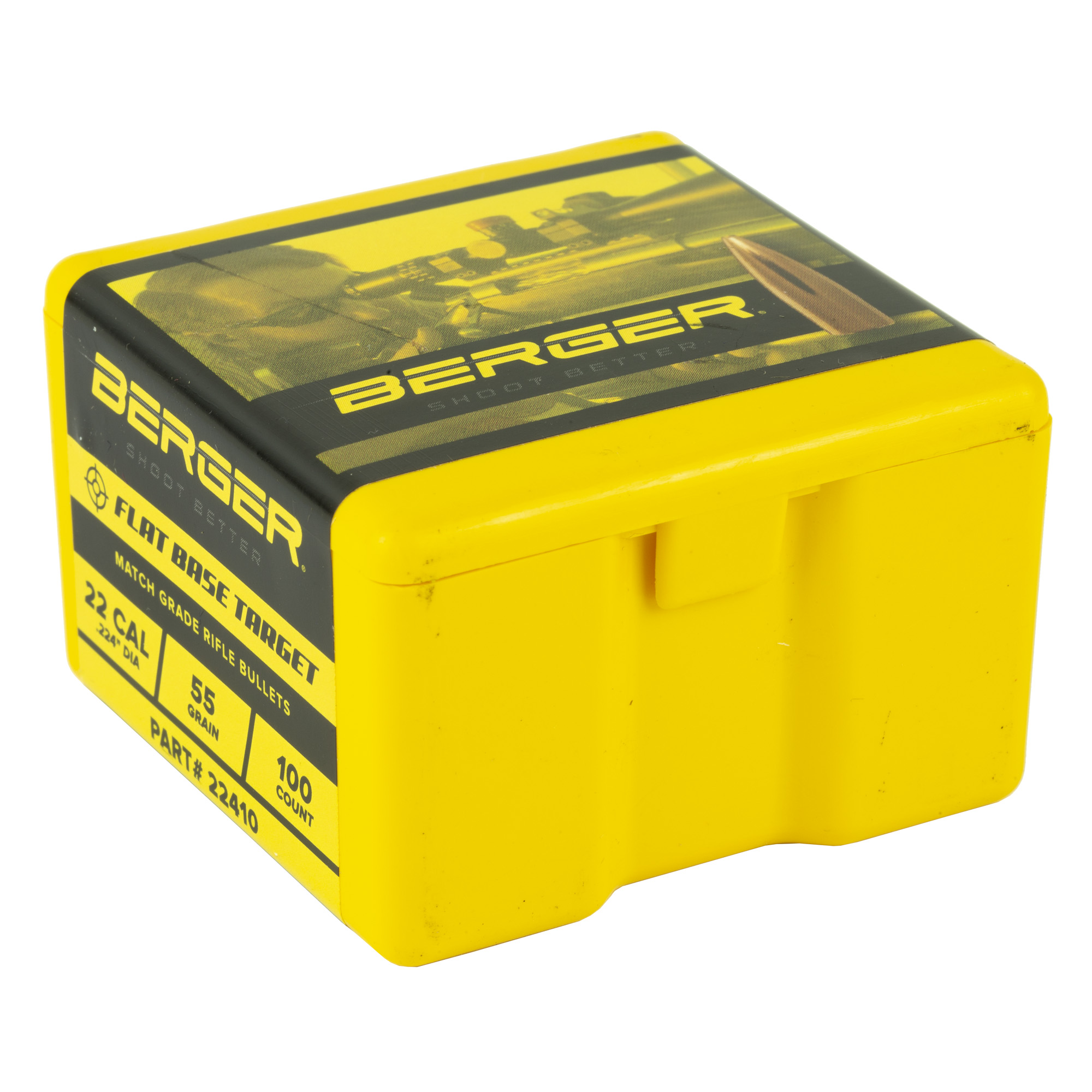 Berger Match Grade Target Bullets .22 cal .224" 55 gr FB TARGET 100/box