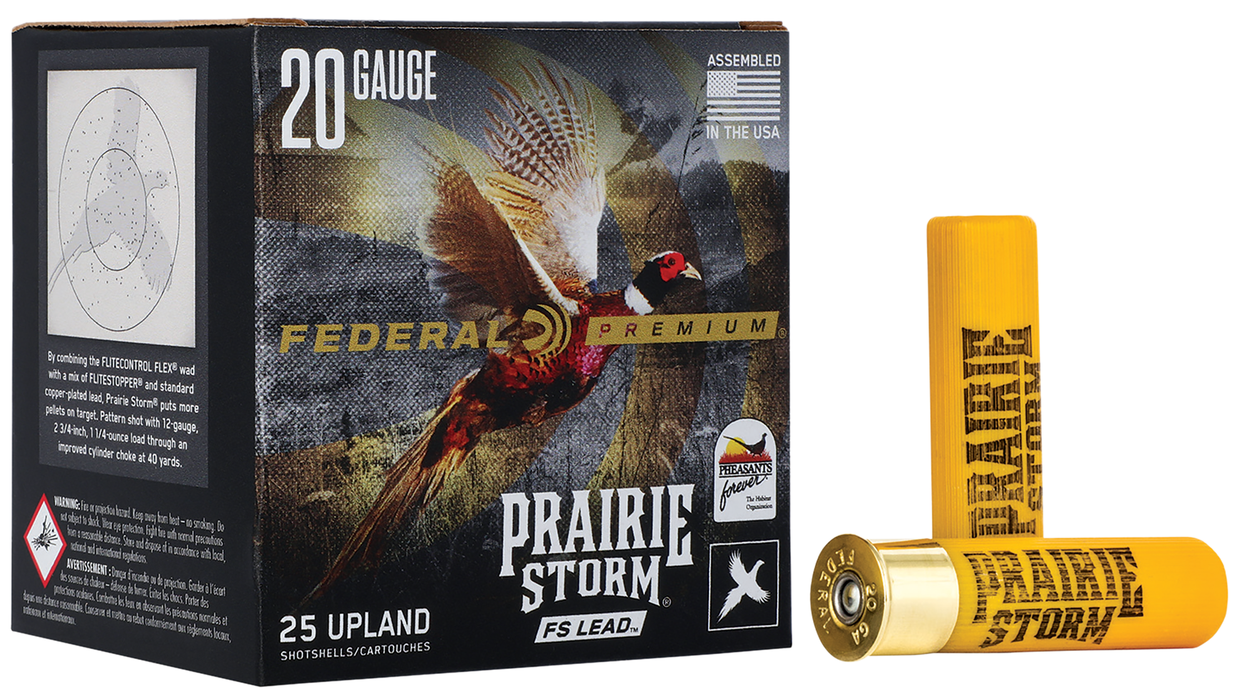 Federal, Prairie Storm FS Lead 20 Gauge, Shot, 1 1/4 oz, 25 Rounds