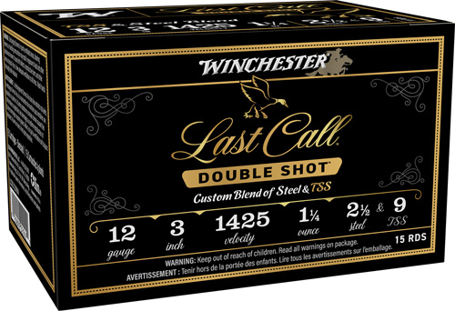 Winchester Last Call Double Shot 12 Gauge 2.5/9 TSS 1 1/4 oz 25 Rounds