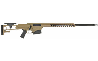 Barrett MRAD SMR 300 Winchester Magnum 26in 10rd Flat Dark Earth Fixed Stock Suppressor Compatible Muzzle Brake 7 Slot MLOK Rail