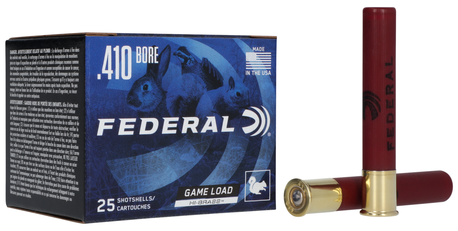 Federal Game-Shok Hi Brass 410 Bore Shot 11/16 oz 25 Rounds