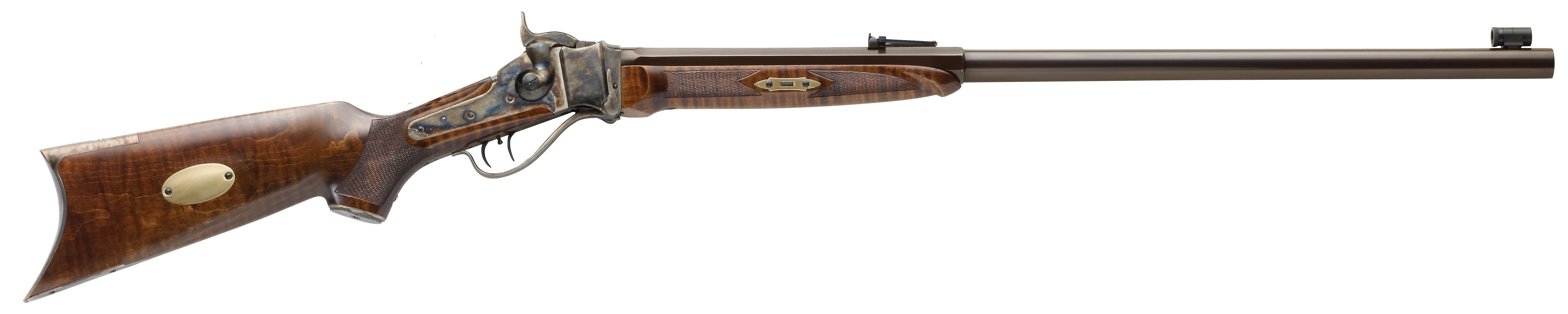 Davide Pedersoli 010S769457 1874 Old West 45-70 Gov 1rd 30" Blued Barrel, Color Case Hardened Steel Receiver, Walnut Wood Stock,
