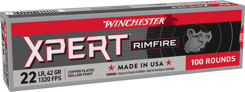 Winchester, Xpert, 22 Long Rifle, Plated Hollow Point, 42 Grain, 100 Rounds