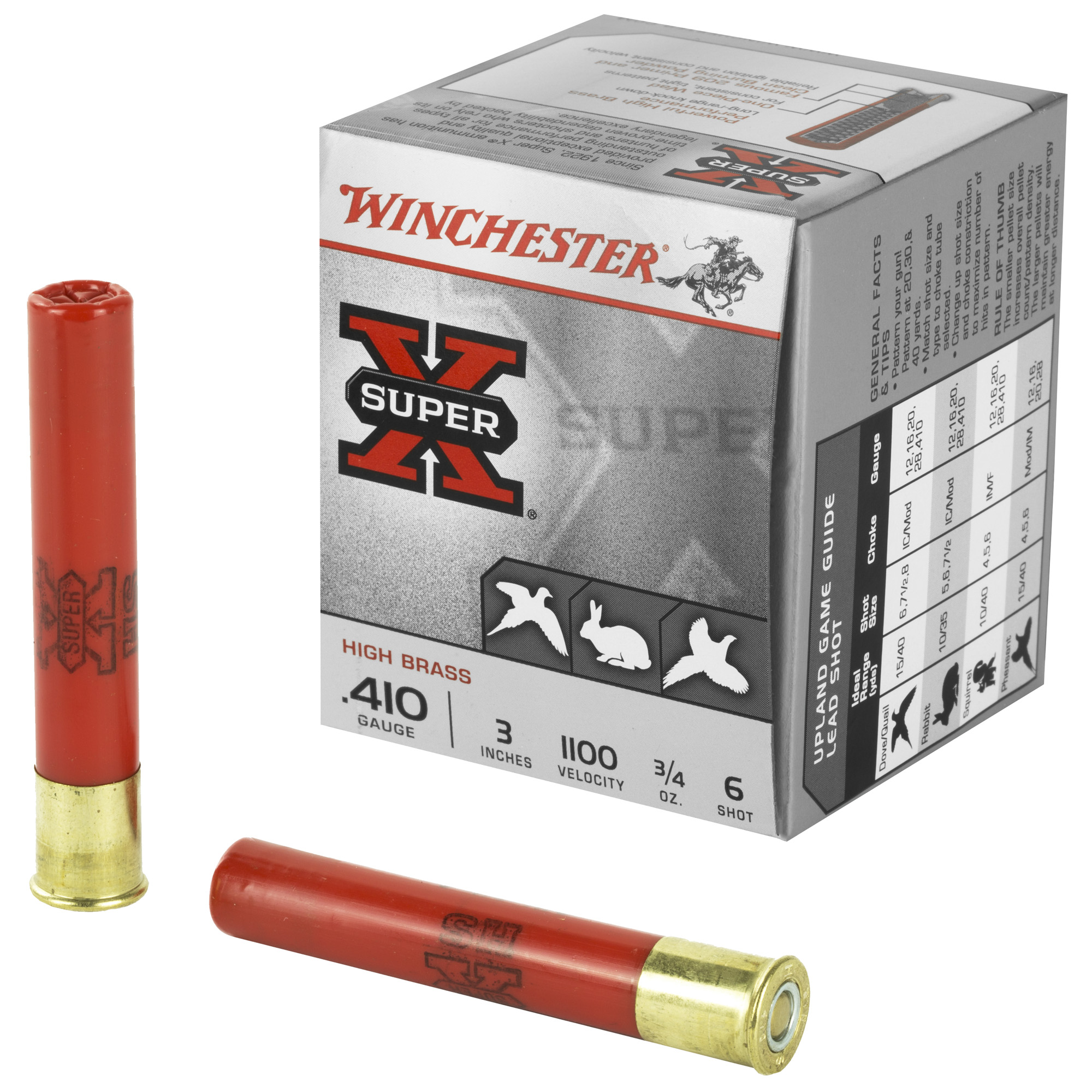 Winchester Super-X 410 Gauge High Brass 6 Shot 3/4 Ounce 25 Rounds