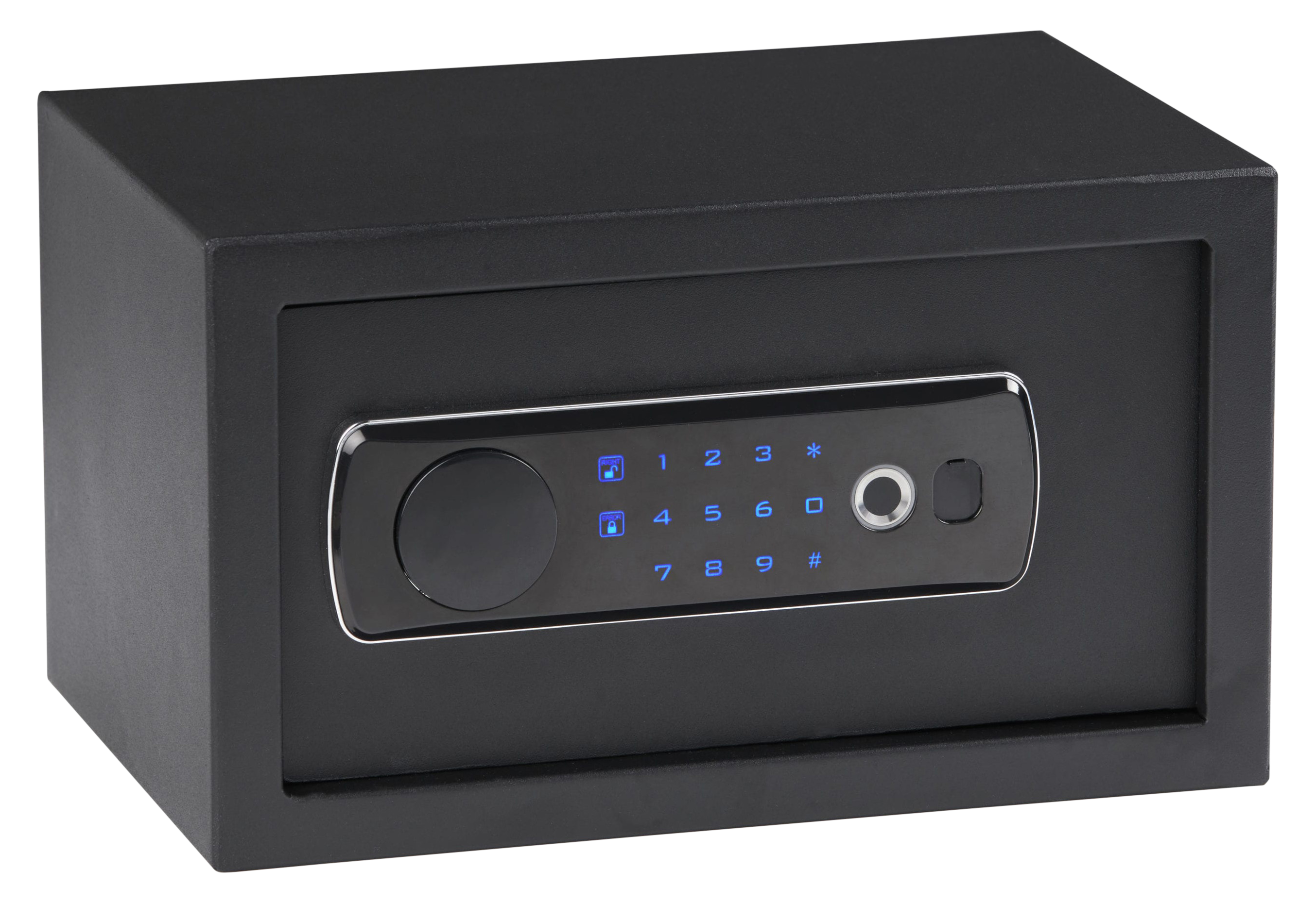 Bulldog BD5010 Duo  Digital Keypad/Biometric/Key Entry Black Powder Coat Steel Holds 1 Handgun LED Keypad