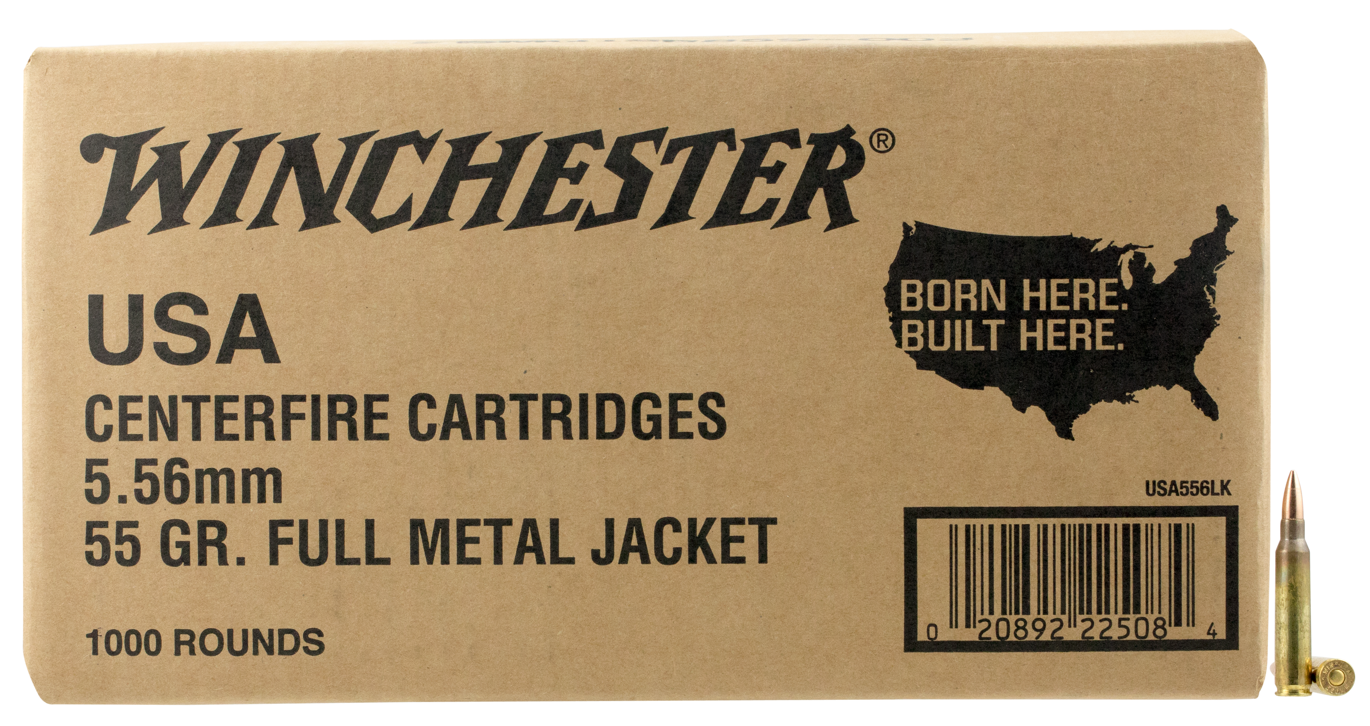 Winchester, Lake City M193, 5.56x45mm Nato, Full Metal Jacket, 55 Grain, 1000 Rounds