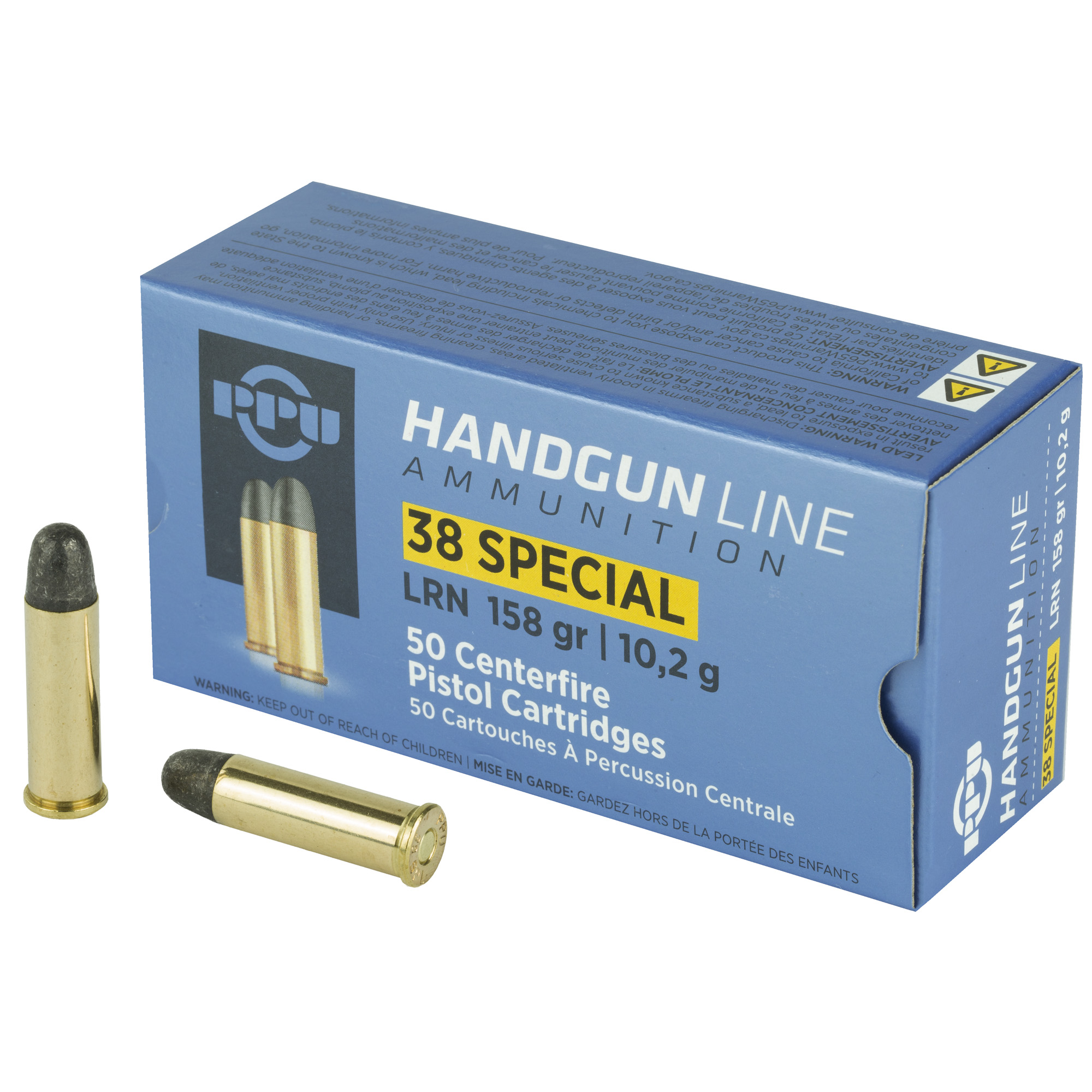 Prvi Partisan PPH38SL 38 Special Lead Round Nose 158 Grain 50 Rounds