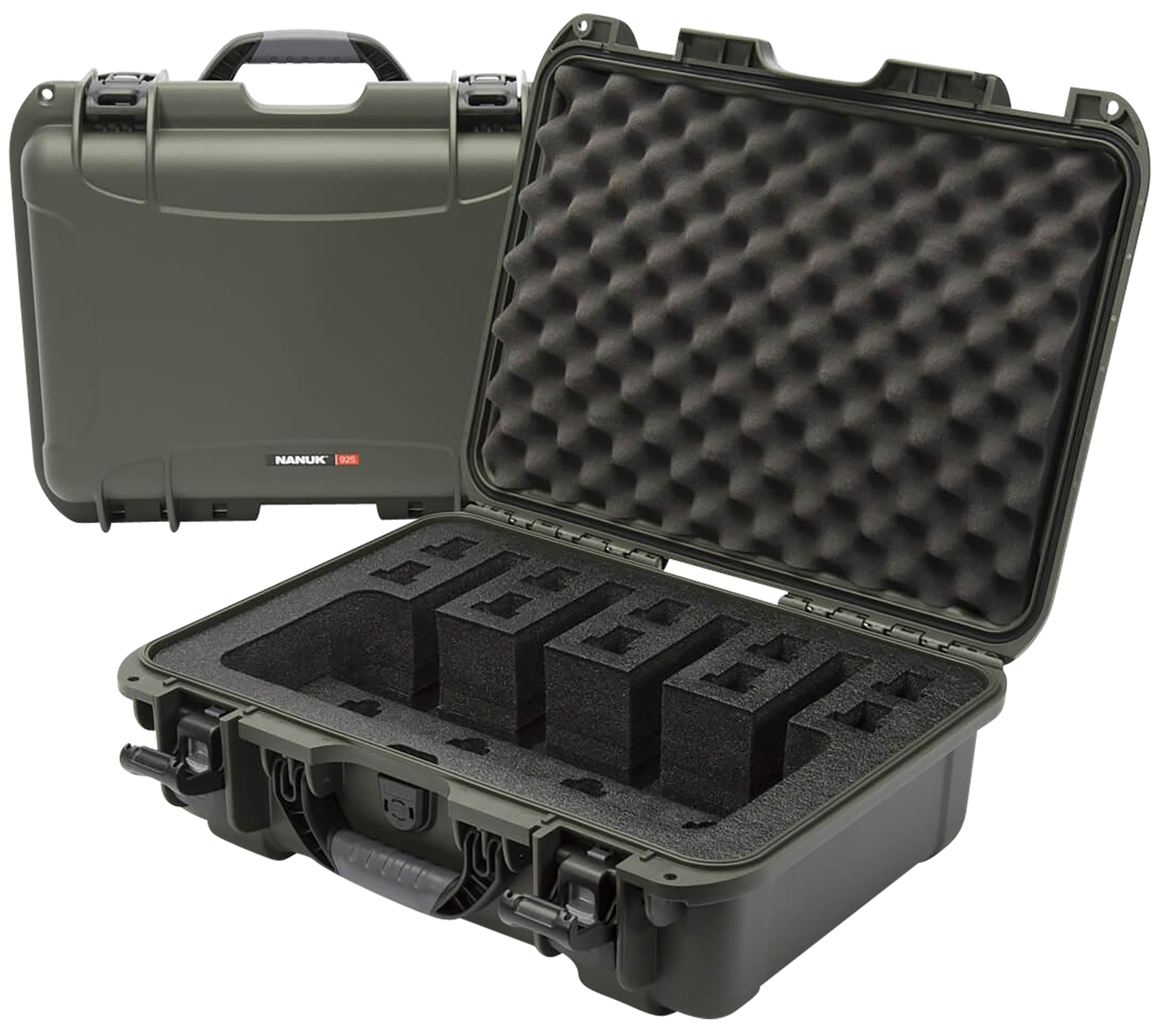 Nanuk 9254UP6 925 4 UP Pistol Case Waterproof Olive Resin w/ Closed-Cell Foam Padding 17" L x 11.80" W x 6.40" H Interior Dimensions