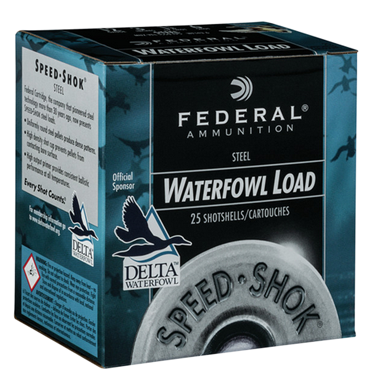 Federal, Speed-Shok Load, 12 Gauge, Steel Shot, 1 1/8 oz, 25 Rounds