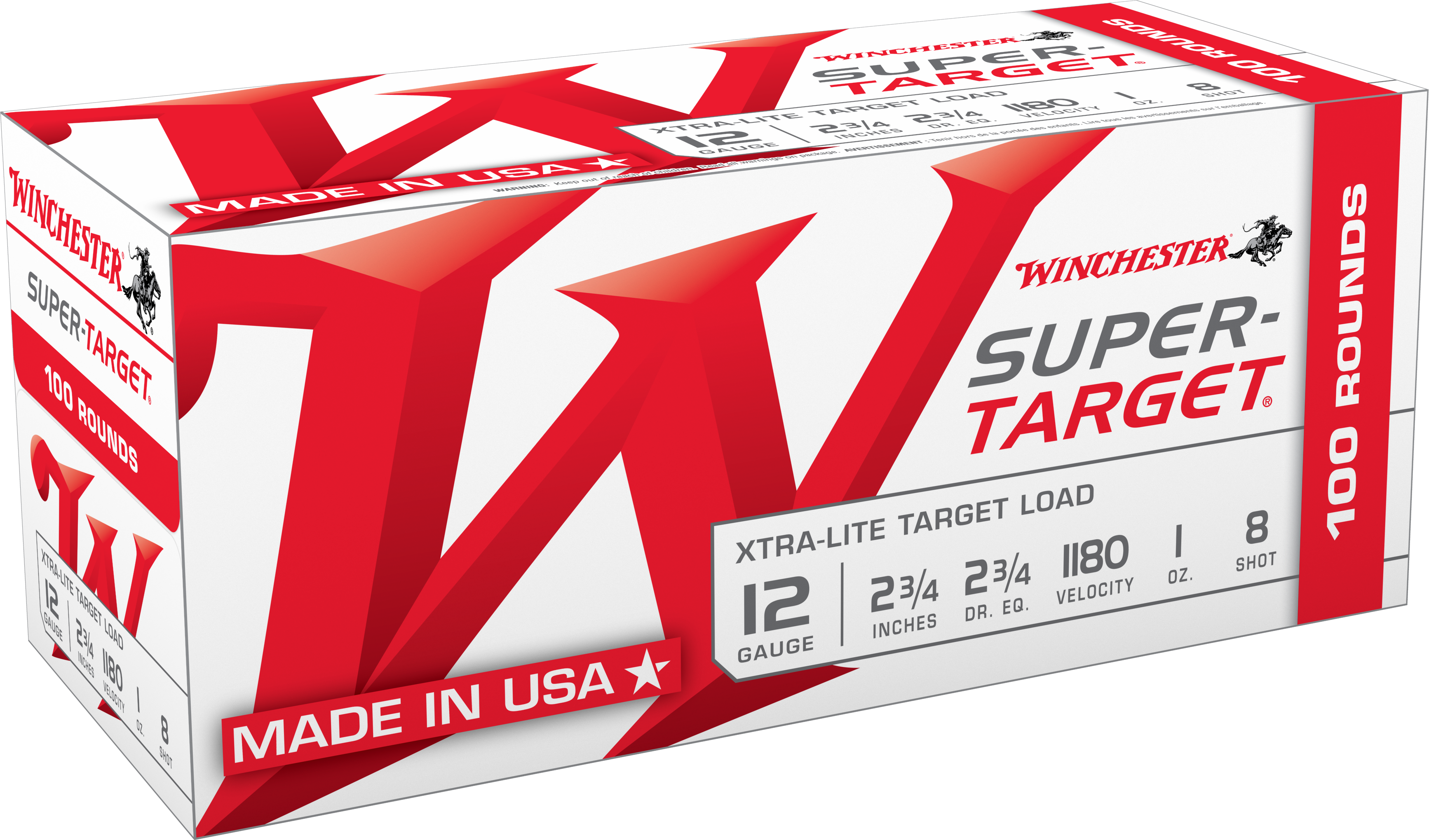 Winchester Super-Target Xtra-Lite 12 Gauge 8 Shot 1 Ounce 100 Rounds