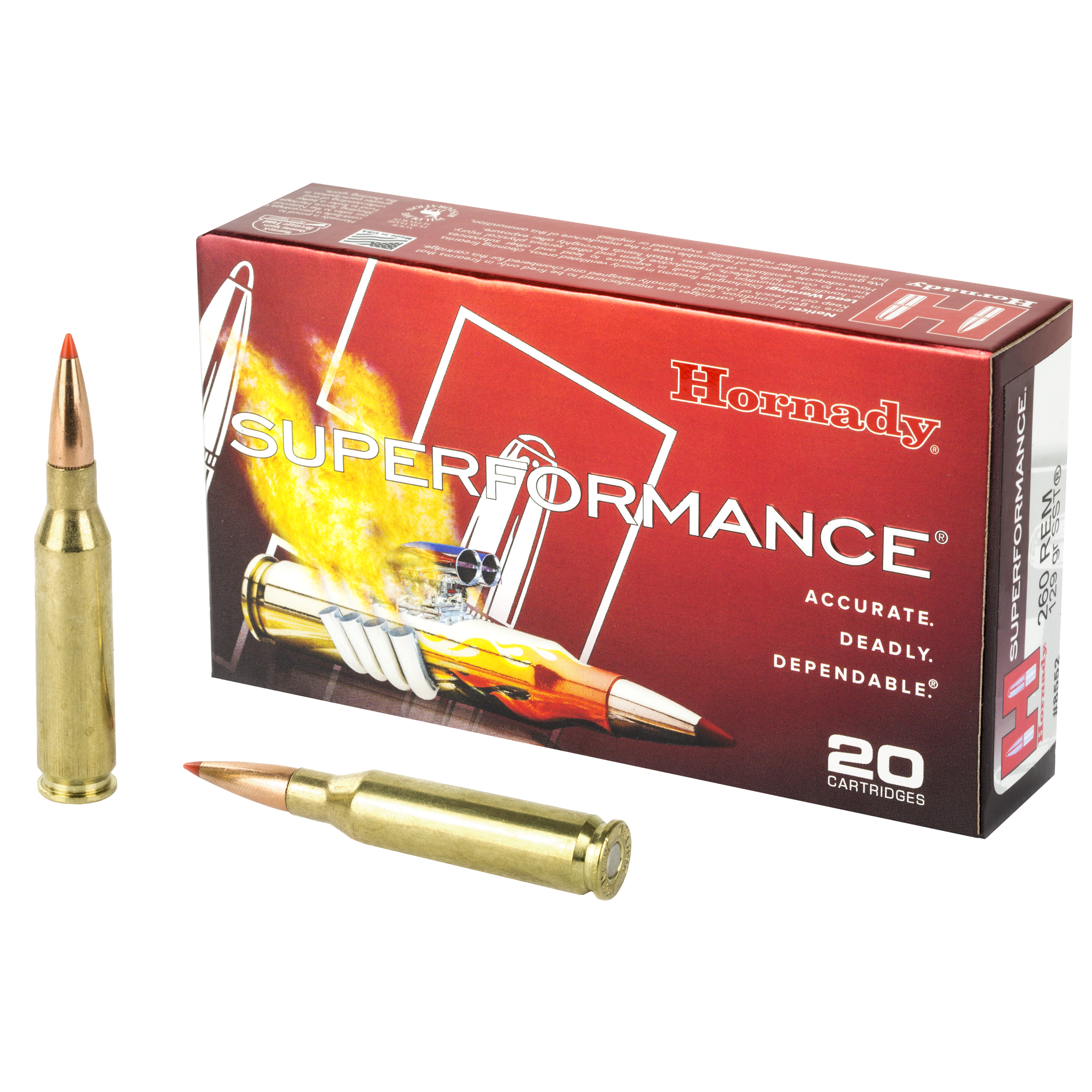 Hornady Superformance 260 Remington Super Shock Tip 129 Grain 20 Rounds