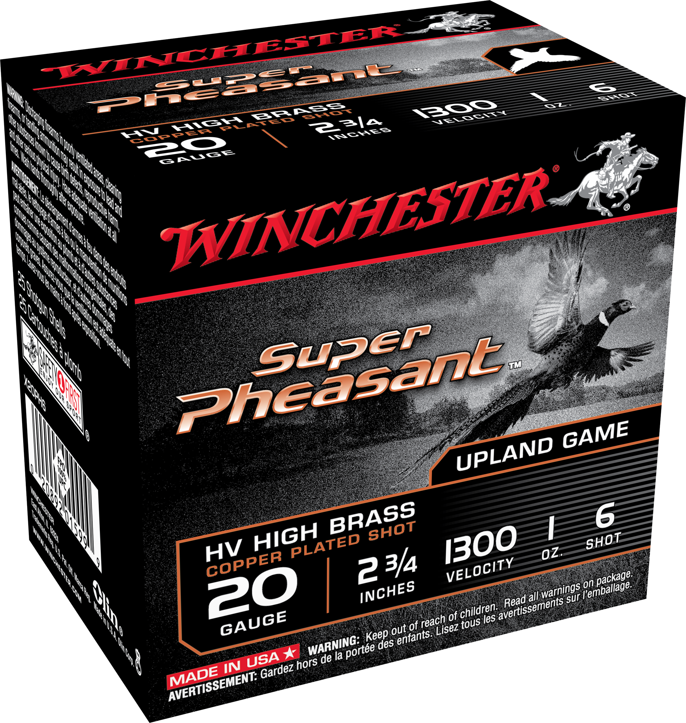 Winchester Super Pheasant 20 Gauge Copper Plated Lead 1 oz 25 Rounds