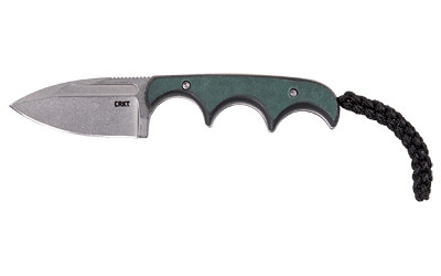 CRKT 2396 Minimalist  2.15" Fixed Spear Point Plain Stonewashed 8Cr13MoV SS Blade/Green Polished Resin Infused Fiber Handle