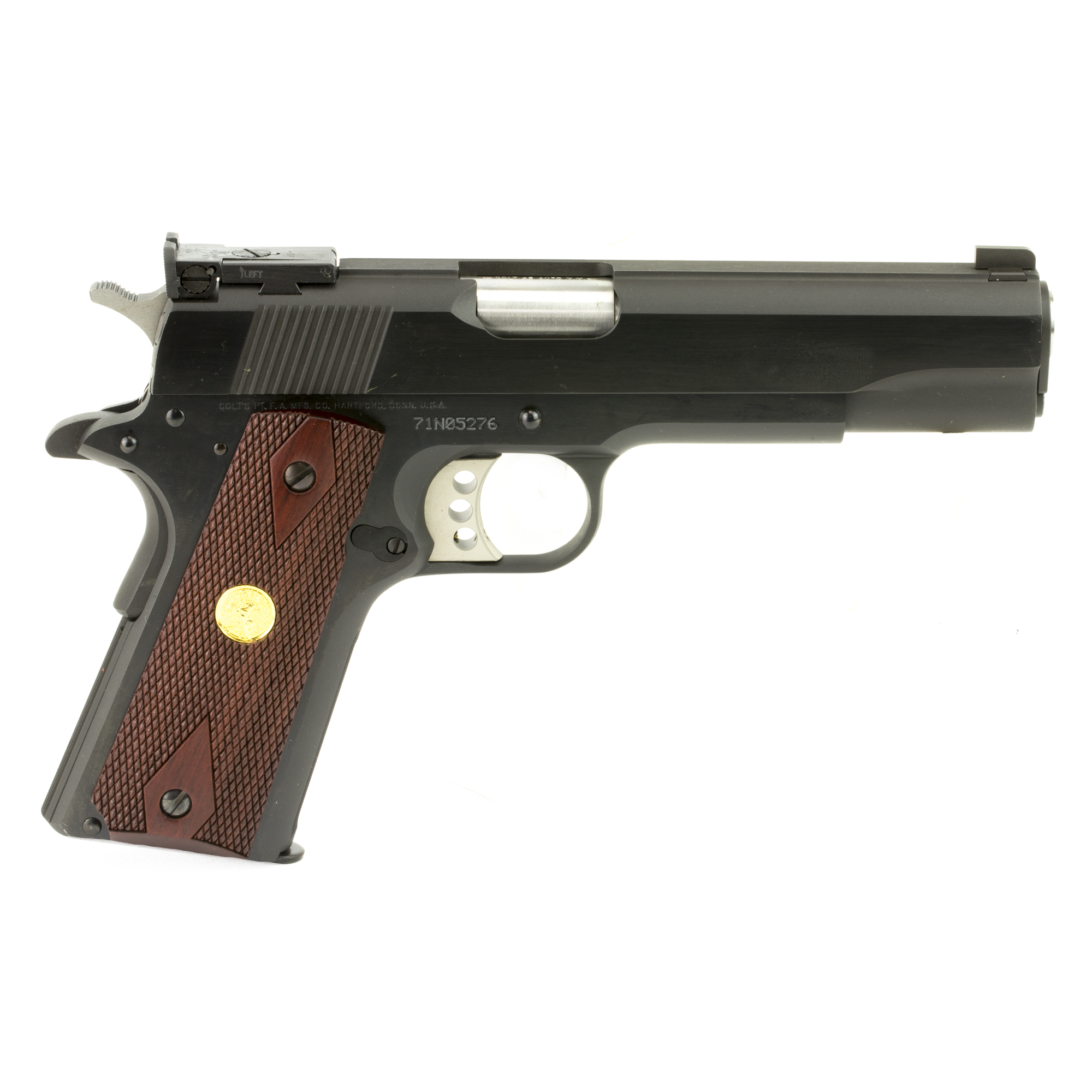 Colt 1911 Gold Cup Nm .45 ACP 5 inch 8 round Blued Carbon Steel Walnut Grips