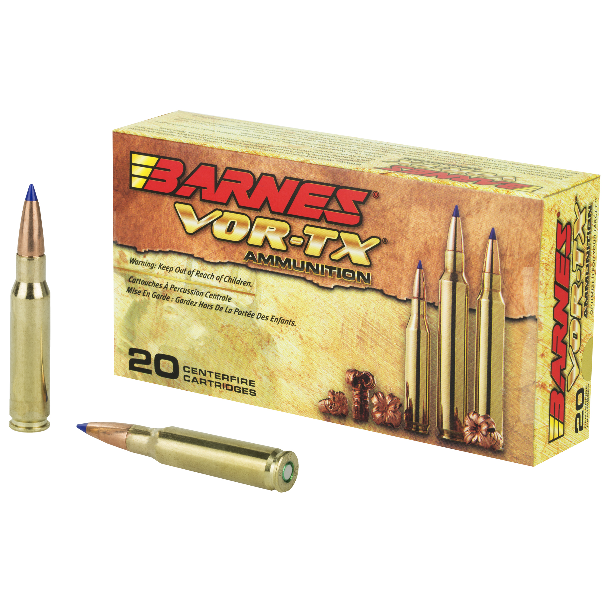 Barnes Bullets VOR-TX 308 Winchester TTSX Boat Tail 150 Grain 20 Rounds