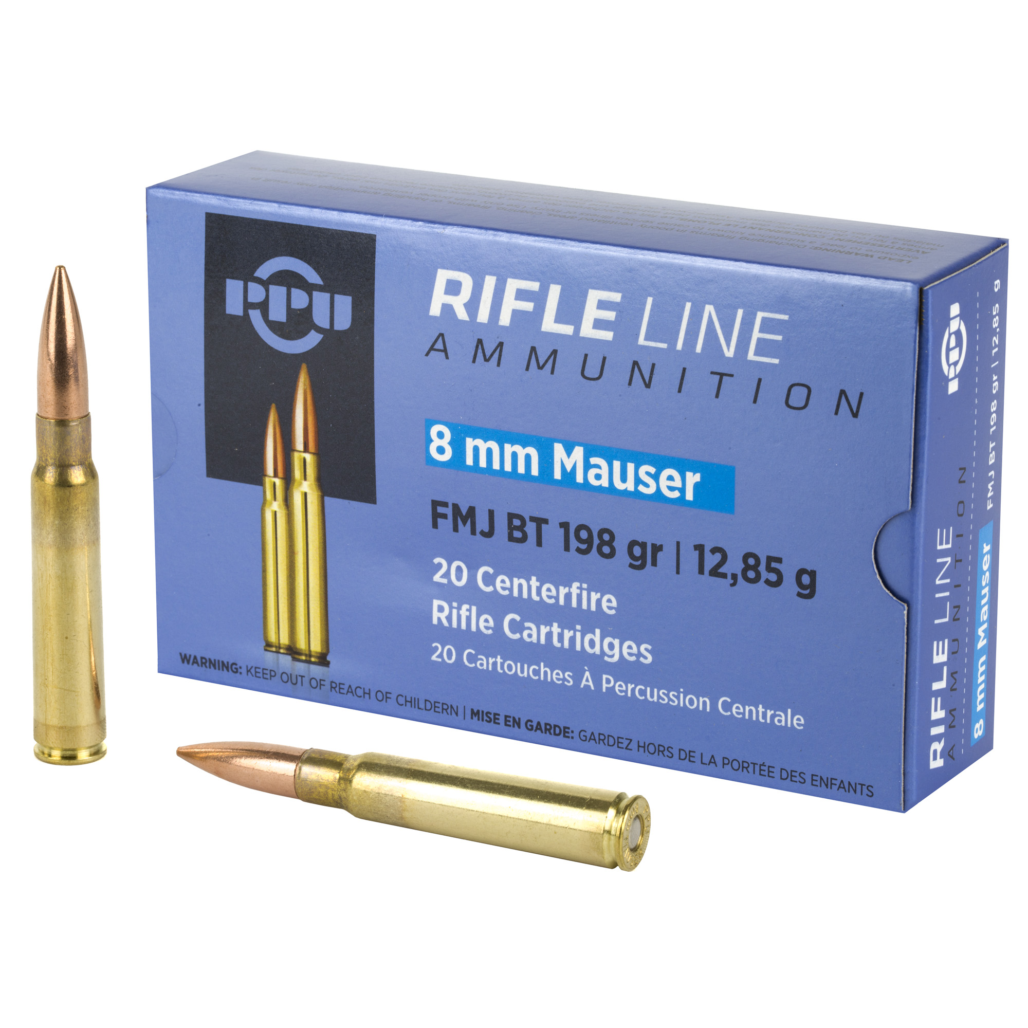 Prvi Partizan PPU PP8F 8mm Mauser Full Metal Jacket 198 Grain 20 Rounds