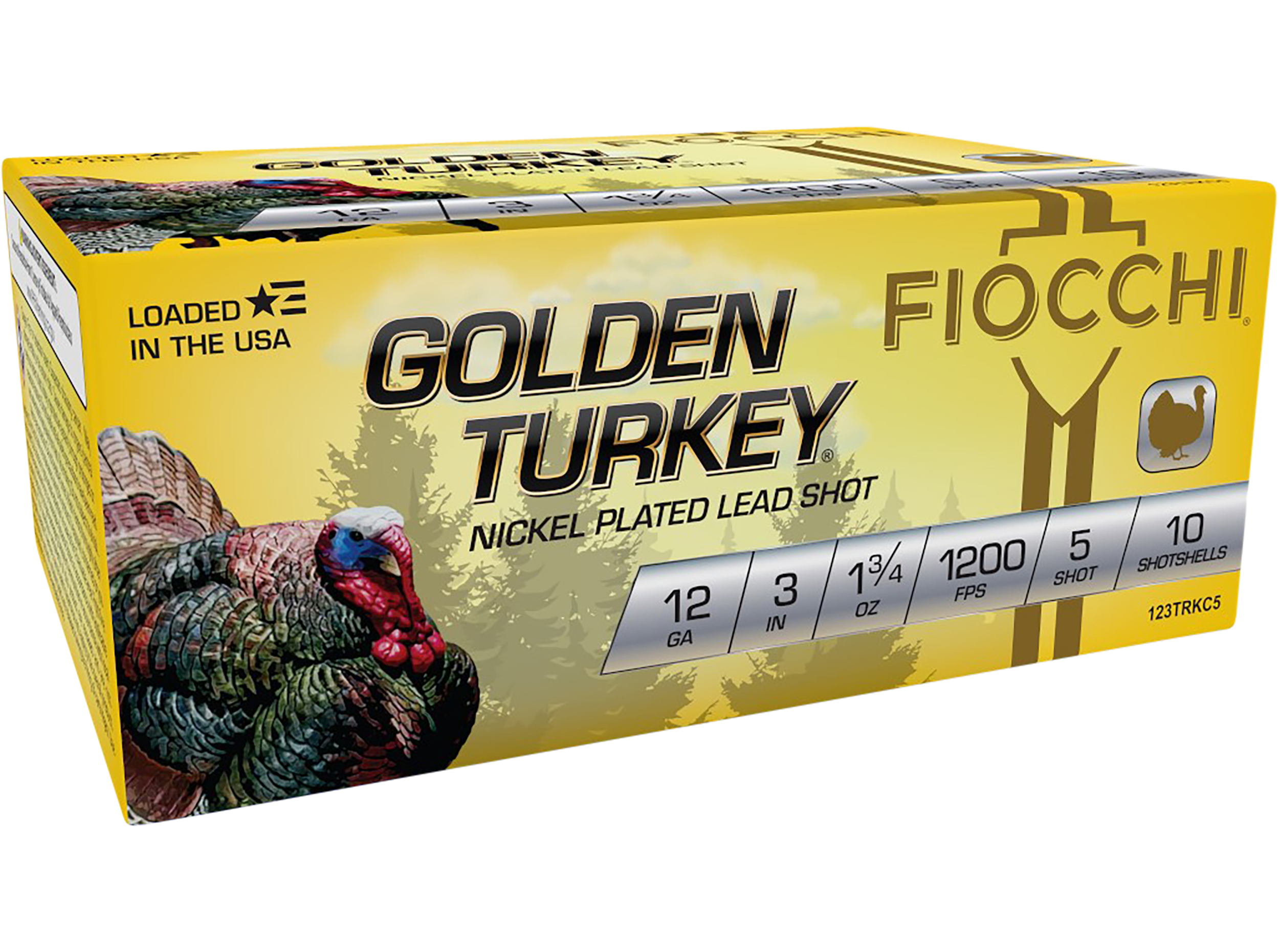 Fiocchi Golden Turkey 12 Gauge Lead Shot 1 3/4 oz 5 Shot 10 Rounds