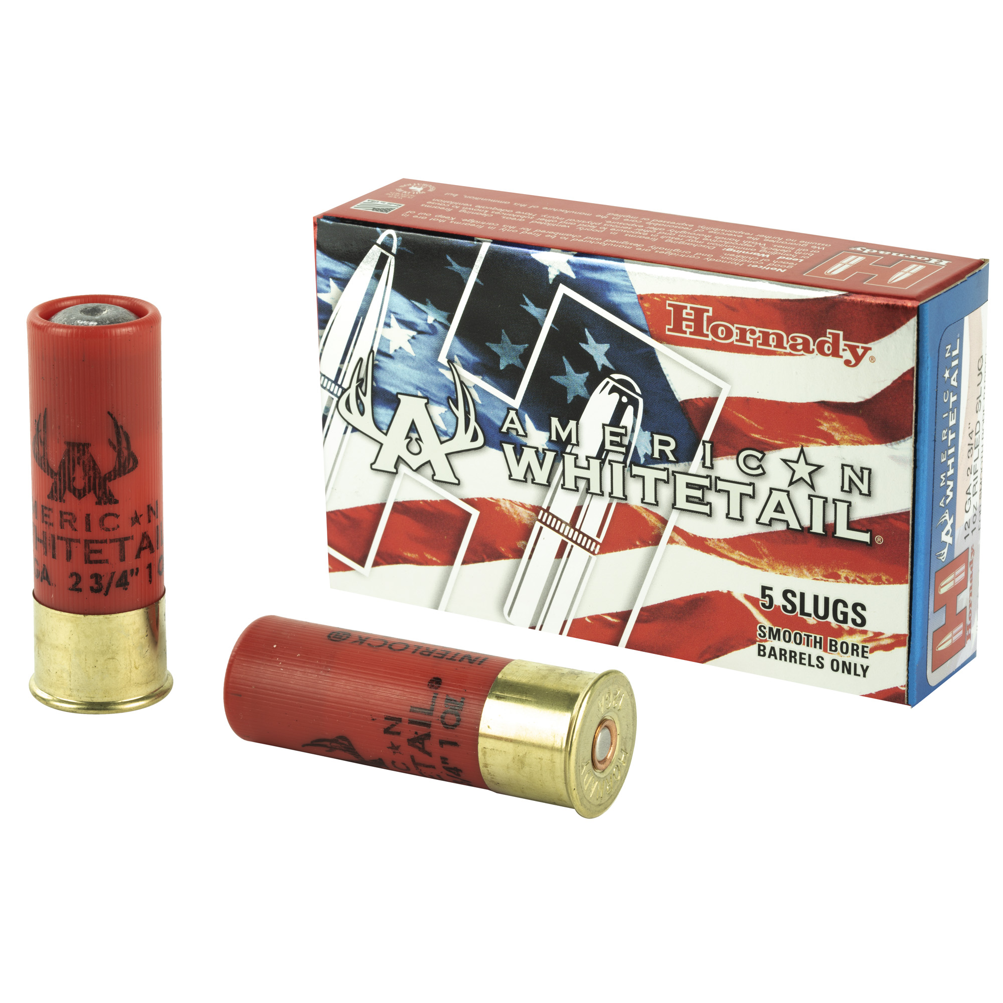 Hornady American Whitetail Shotgun Ammo 12 ga. 2.75 in. 1 oz. Rifled Slug 5 pk.
