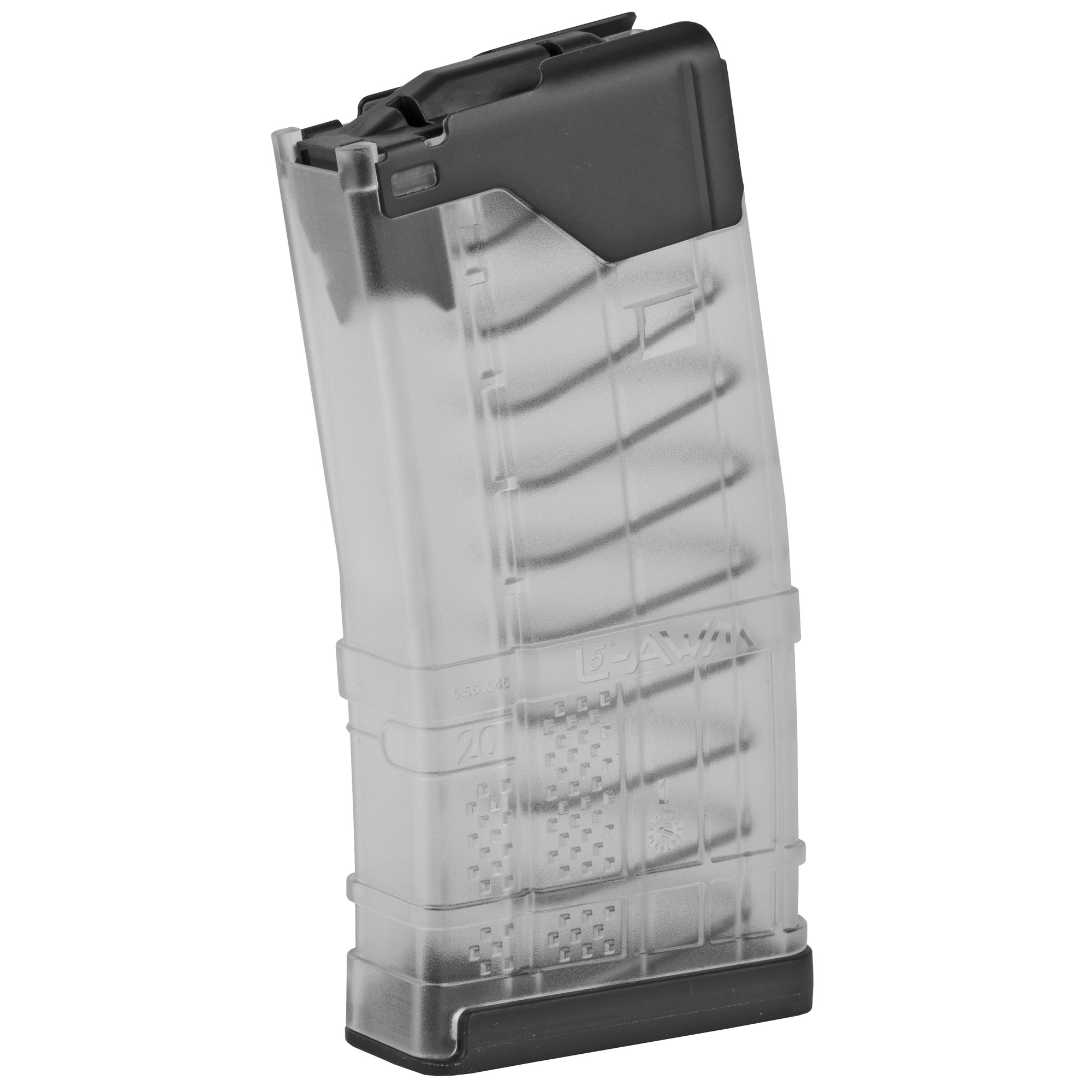 Lancer Systems L5AWM 20RD Trans Clear Magazine for AR Rifles 223 Remington 5.56 NATO