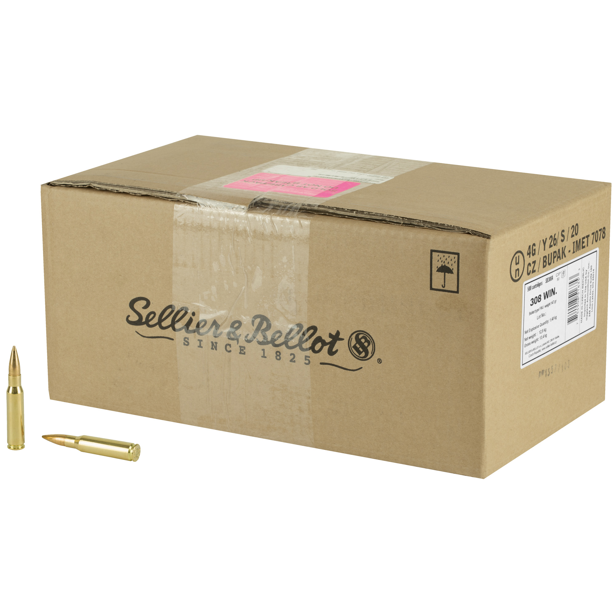 Sellier & Bellot .308 Winchester FMJ 150 Grain