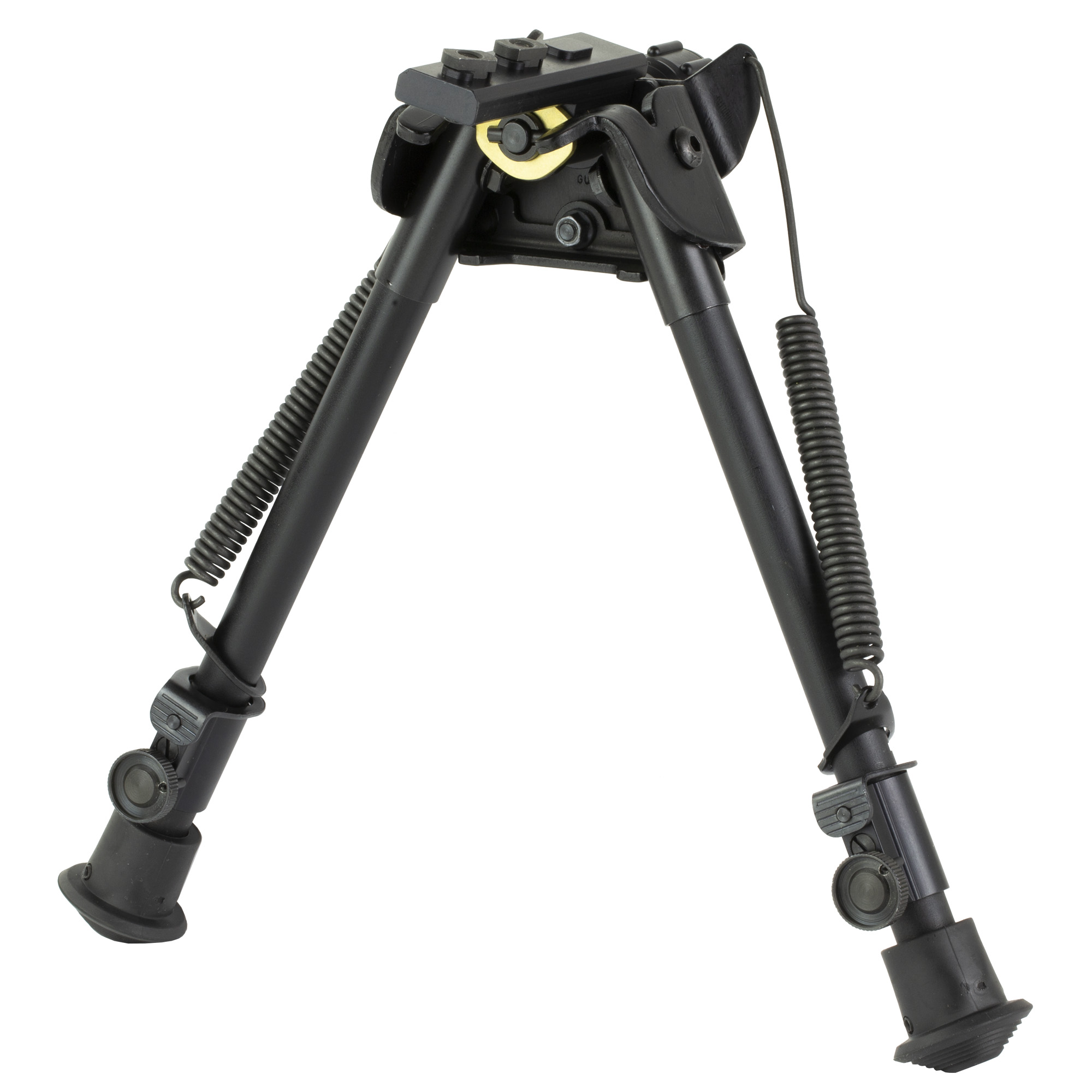 Harris Bipods S-LM-LOK Swivel L M-LOK, 9-13", Black Steel/Aluminum, Rubber Feet