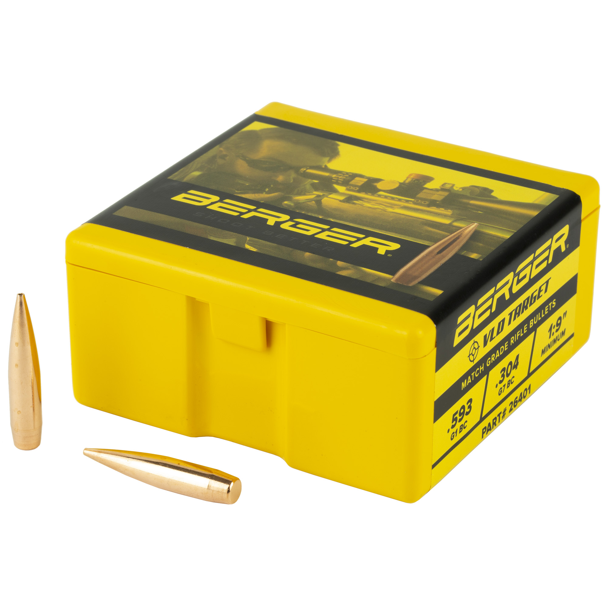 Berger Match Grade Target Bullets 6.5mm .264" 140 gr VLD TARGET 100/box