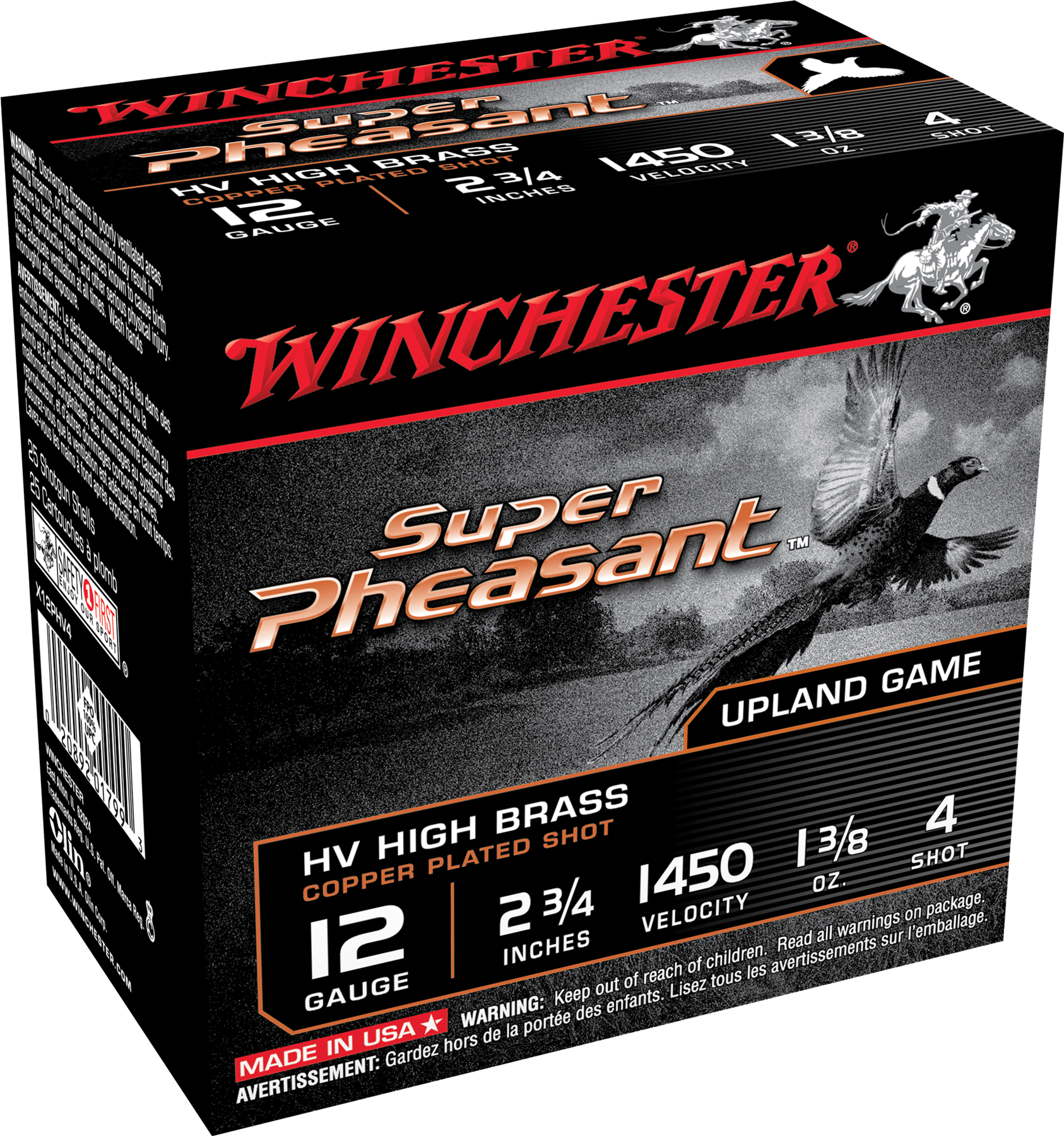 Winchester Super Pheasant Plated High Velocity 12 Gauge Copper-Plated Lead 1 3/8 oz 25 Rounds