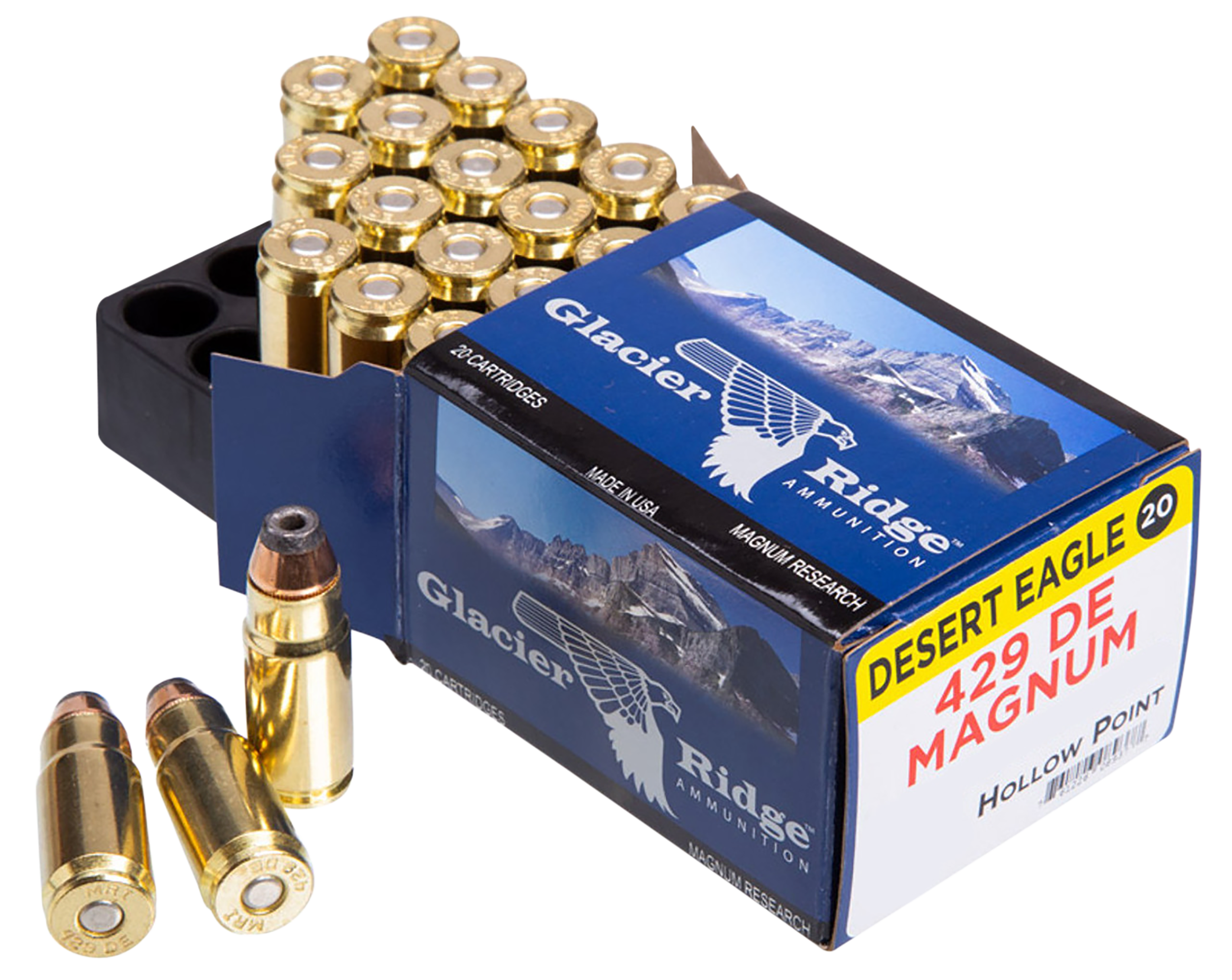 Magnum Research DEP429DE240JHP Desert Eagle  429DE 240gr Jacketed Hollow Point 20 Rounds