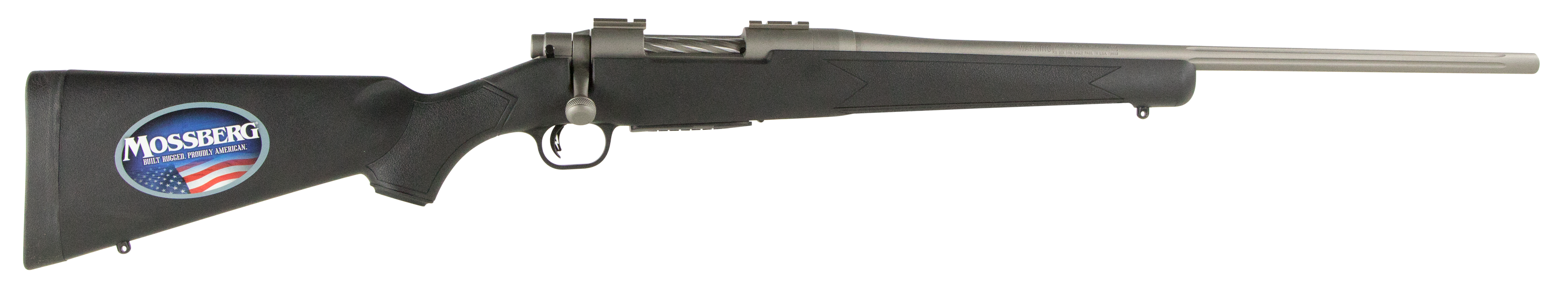 Mossberg, Patriot Synthetic Cerakote, 243 Winchester, 22 inch, 5+1, Gray Cerakote Synthetic Stock, Right Hand