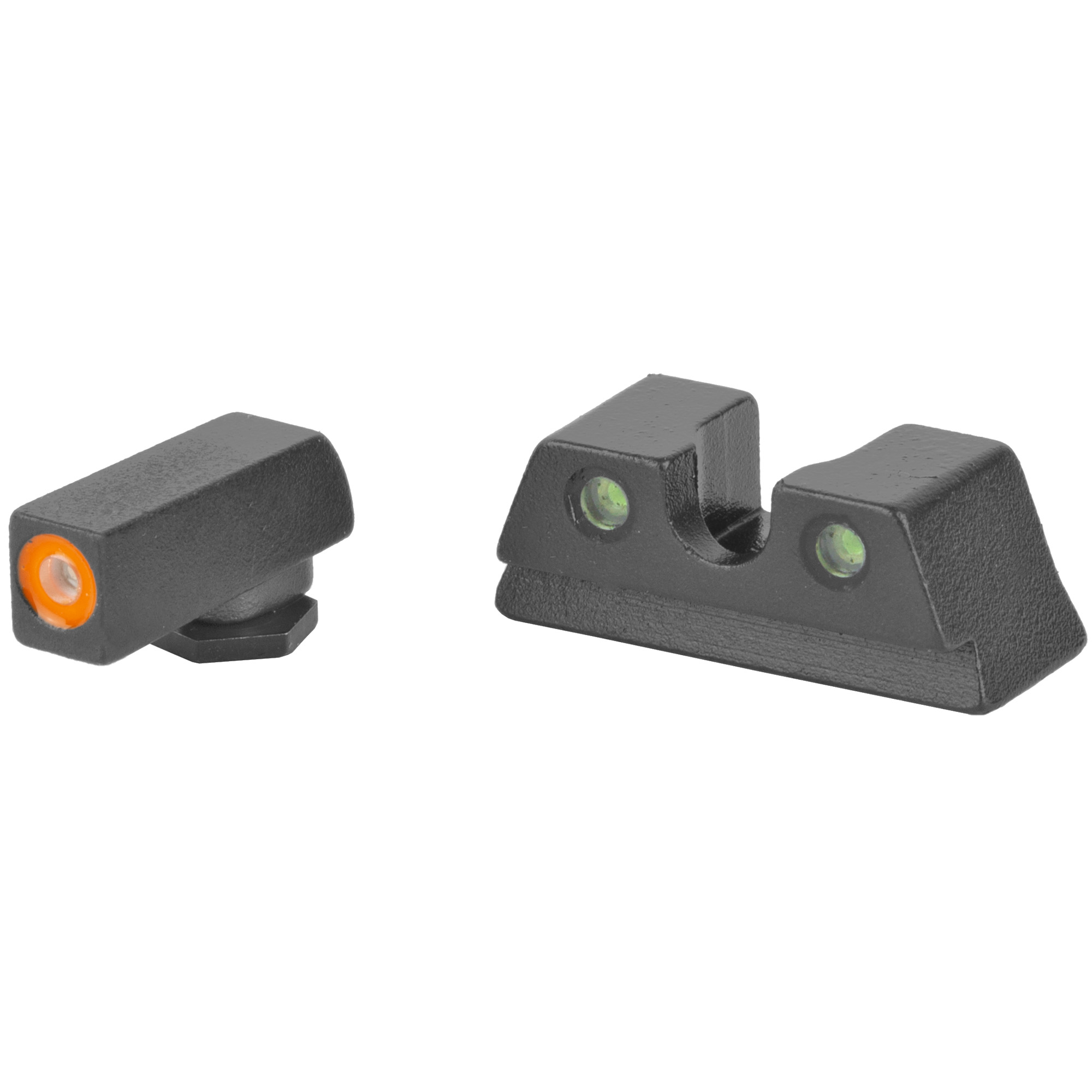 Meprolight USA 402203131 Hyper-Bright  Green Tritium Orange Outline Front Sight-Green Tritium Black Outline Rear Sight Glock 42/43