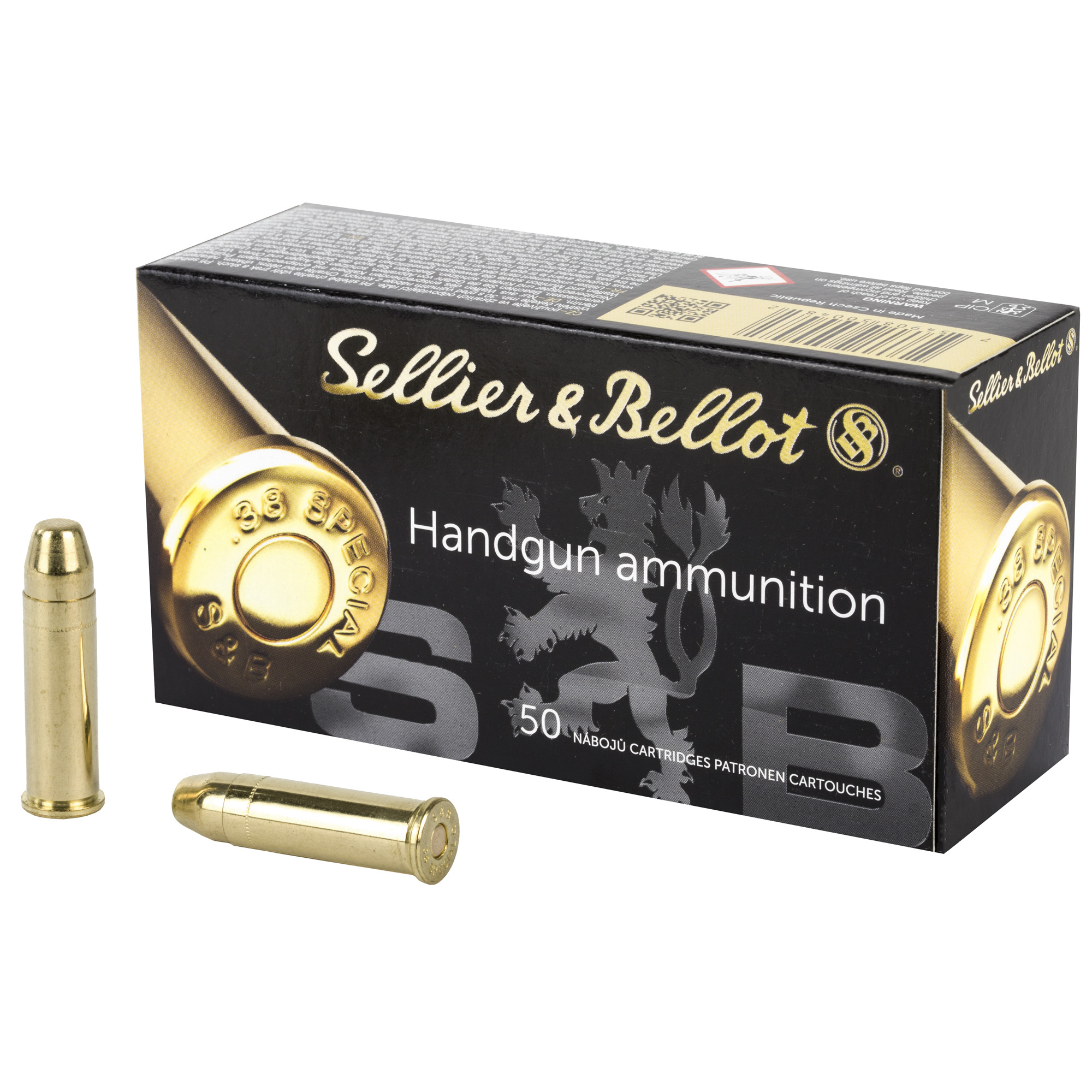 Sellier & Bellot SB38P 38 Special Full Metal Jacket 158 Grain 50 Rounds