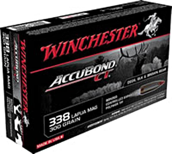 Winchester, Accubond Ct, .338 Lapua Magnum, Polymer Tip, 300 Grain, 20 Rounds