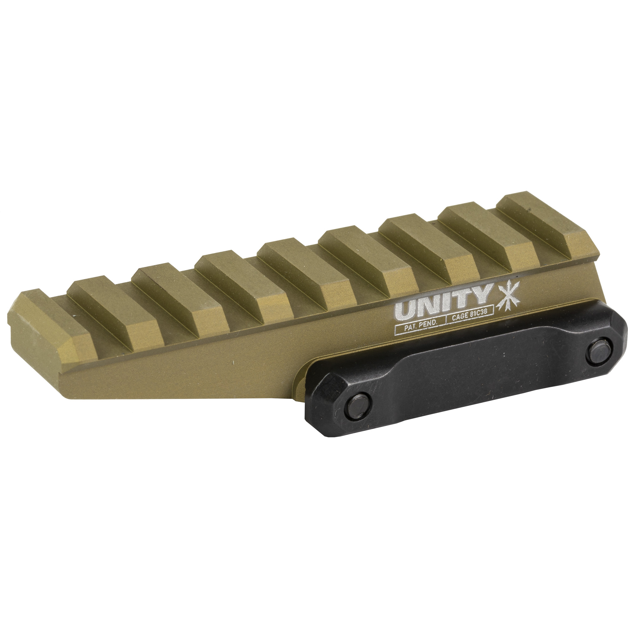 Unity Tactical Fstorf Fast Optic Riser Flat Dark Earth Anodized Picatinny Mount
