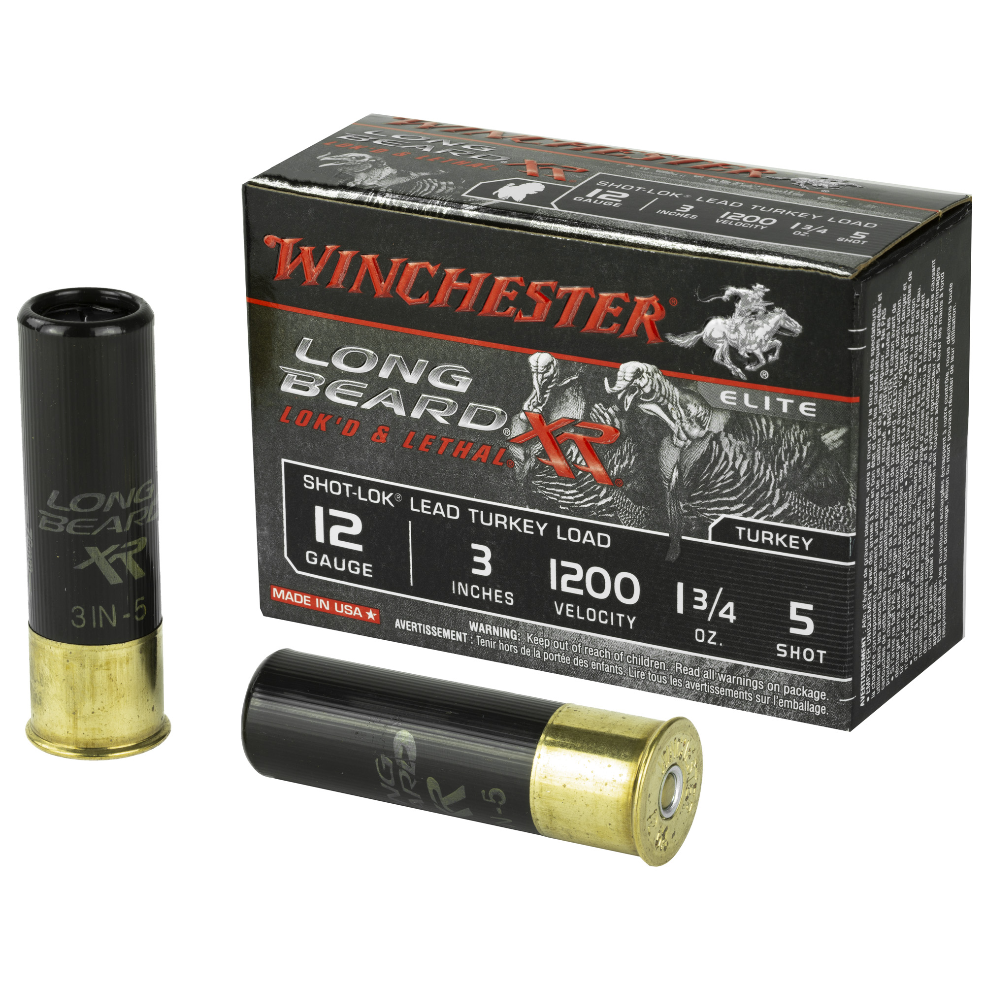 Winchester Long Beard XR Shot Lok Load 12 Gauge Lead Shot 1 3/4 oz 10 Rounds