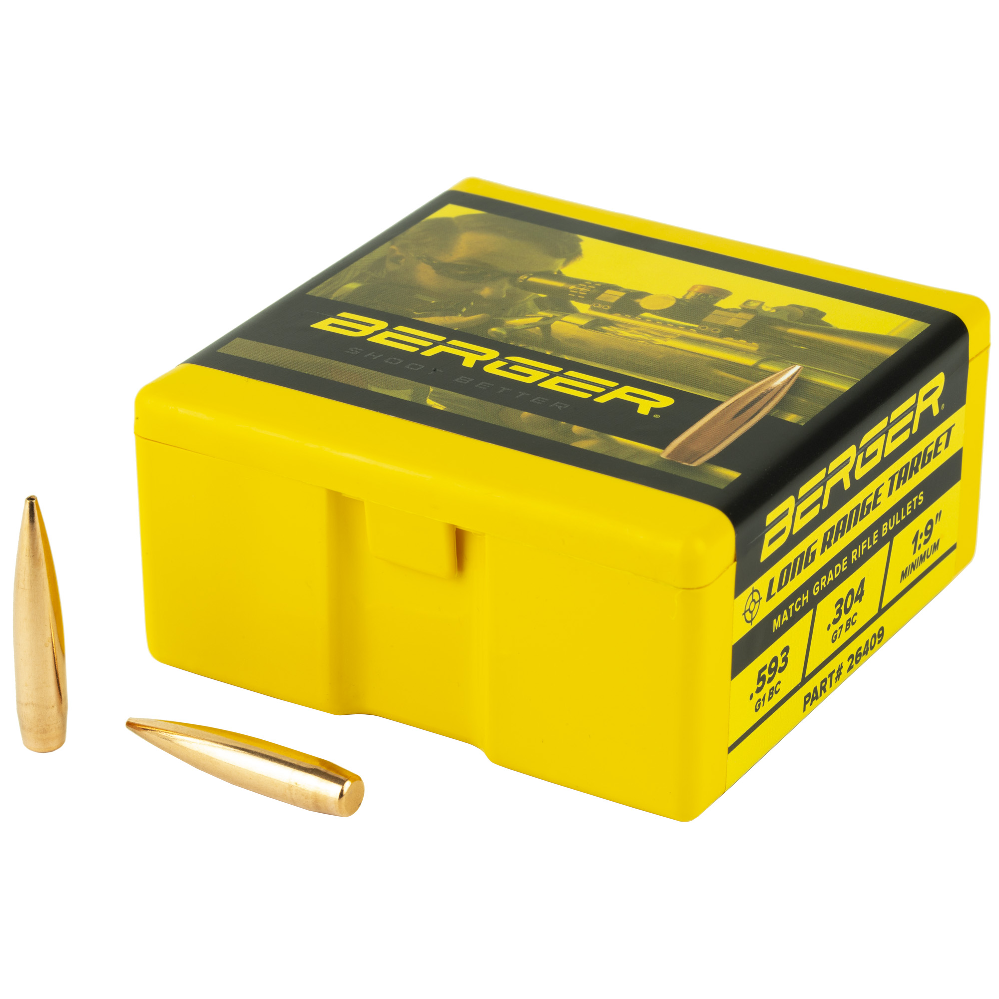 Berger Match Grade Target Bullets 6.5mm .264" 140 gr BT TARGET 100/box