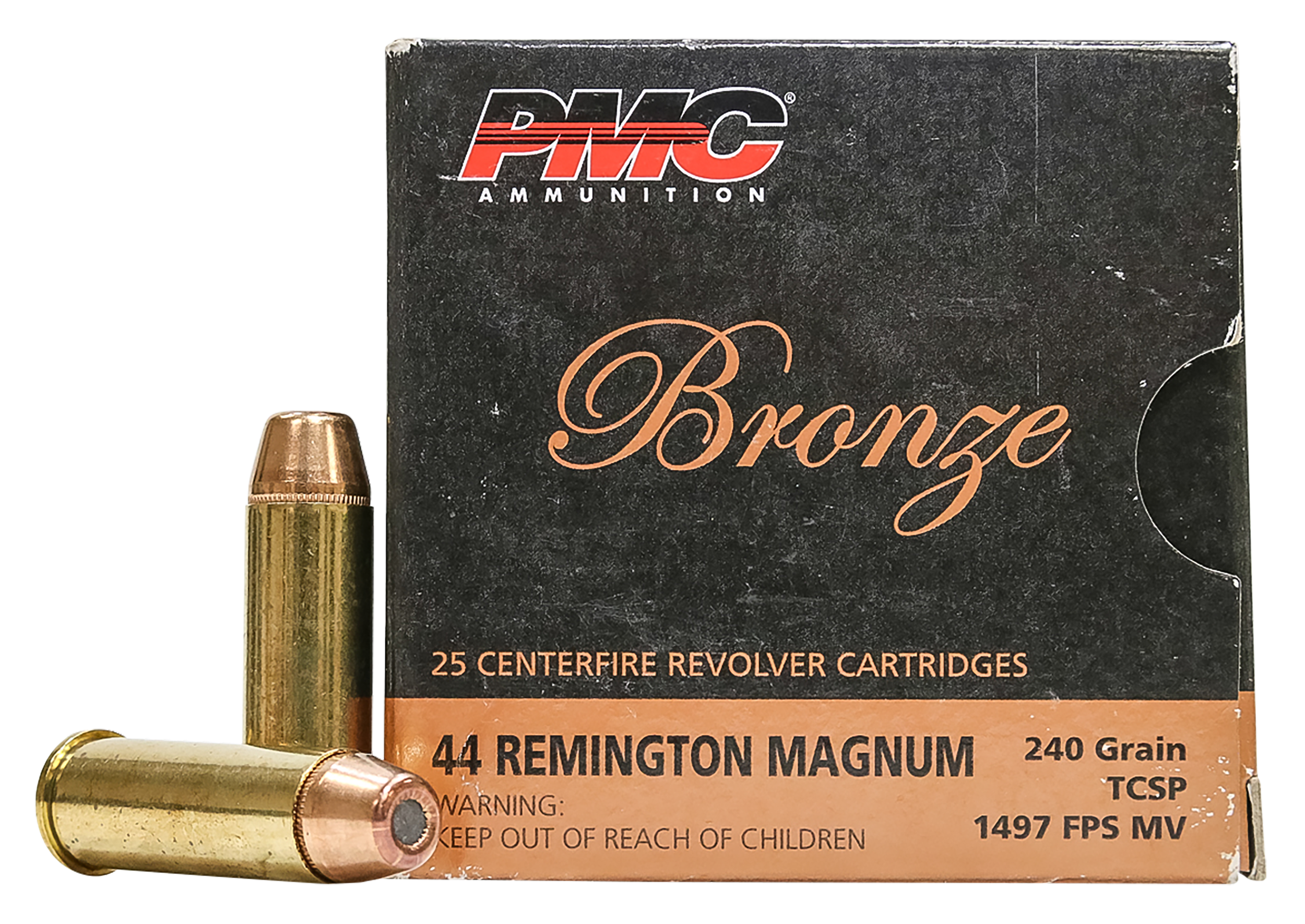PMC Bronze .44 Remington Magnum Truncated Cone Soft Point 240 Grain 25 Rounds