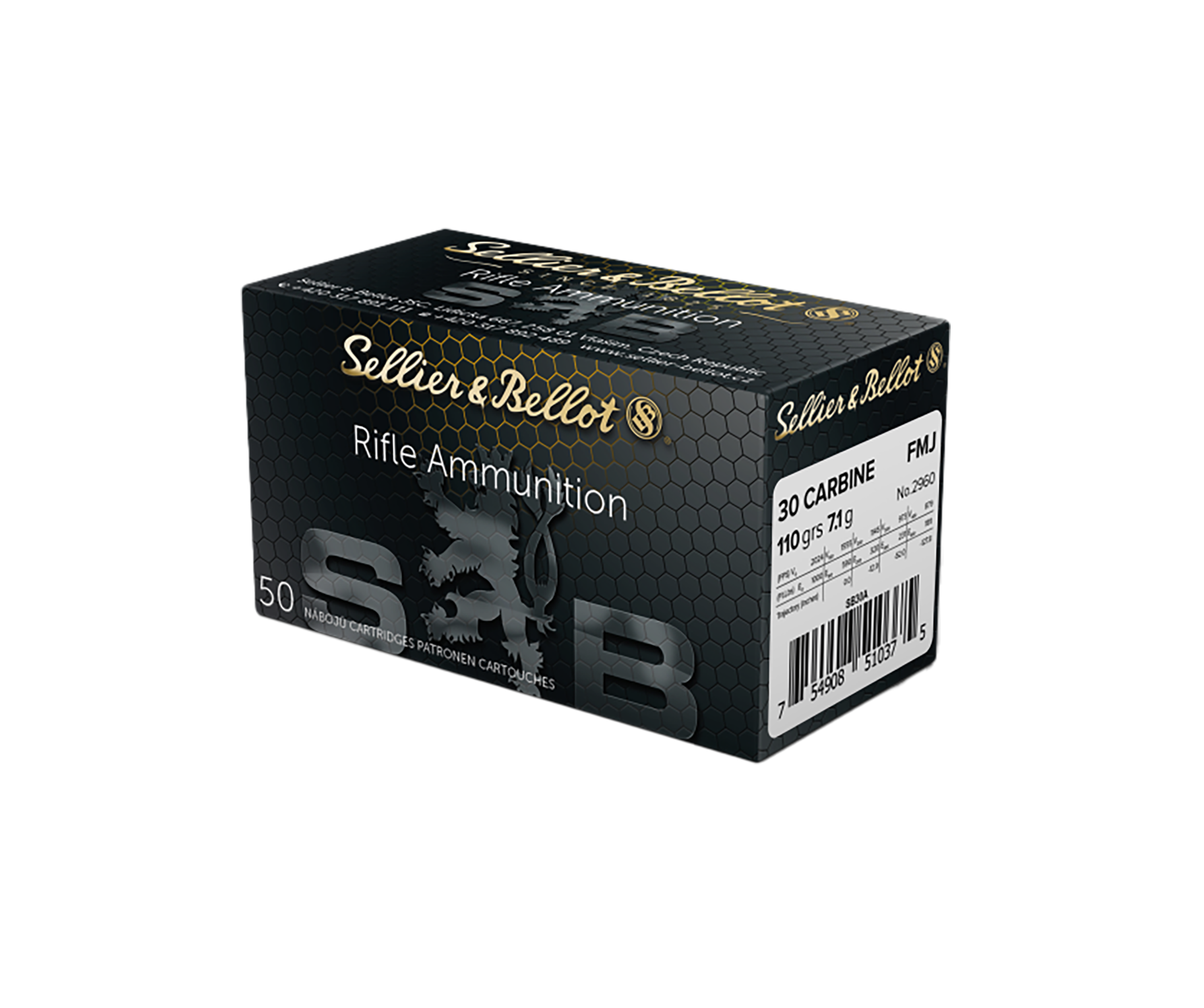 Sellier & Bellot SB30A 30 Carbine Full Metal Jacket 110 Grain 50 Rounds