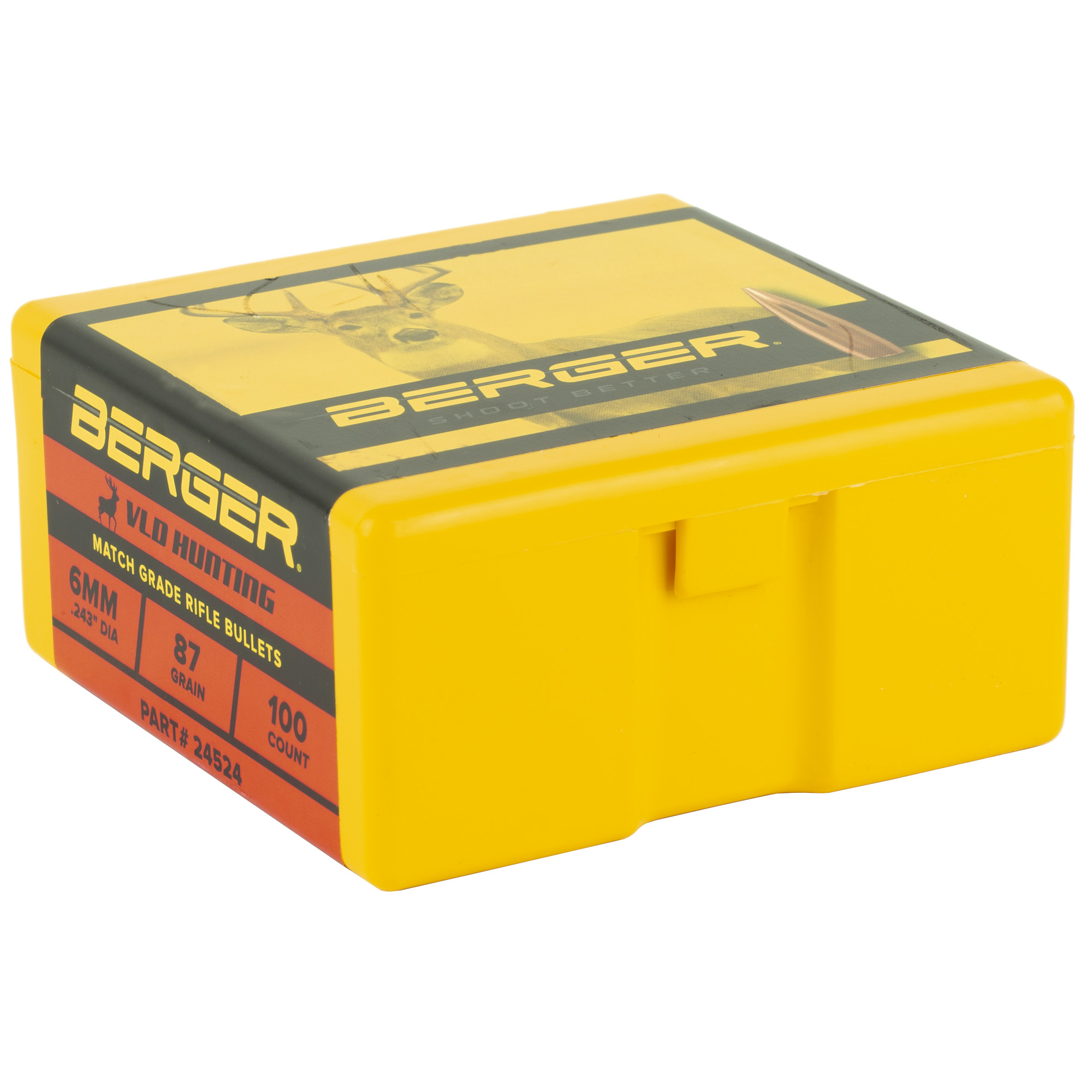 Berger Match Grade Hunting Bullets 6mm .243" 87 gr VLD HUNTER 100/box