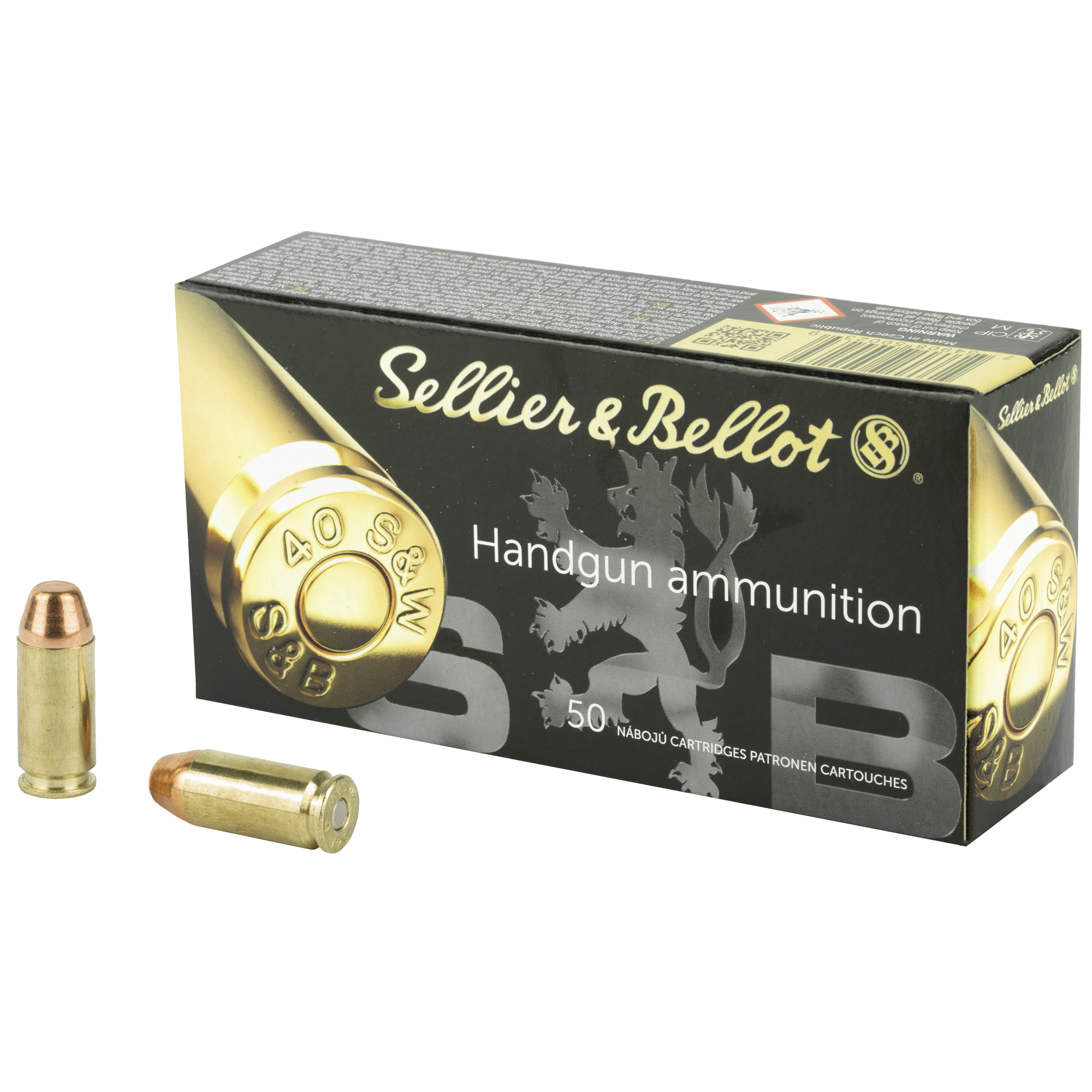 Sellier and Bellot 40 S and W Full Metal Jacket 180 Grain 50 Rounds