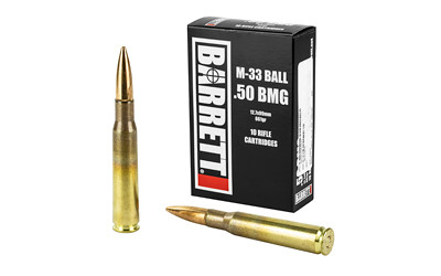 Barrett Ammo 50 BMG Full Metal Jacket 661 Grain 10 Rounds