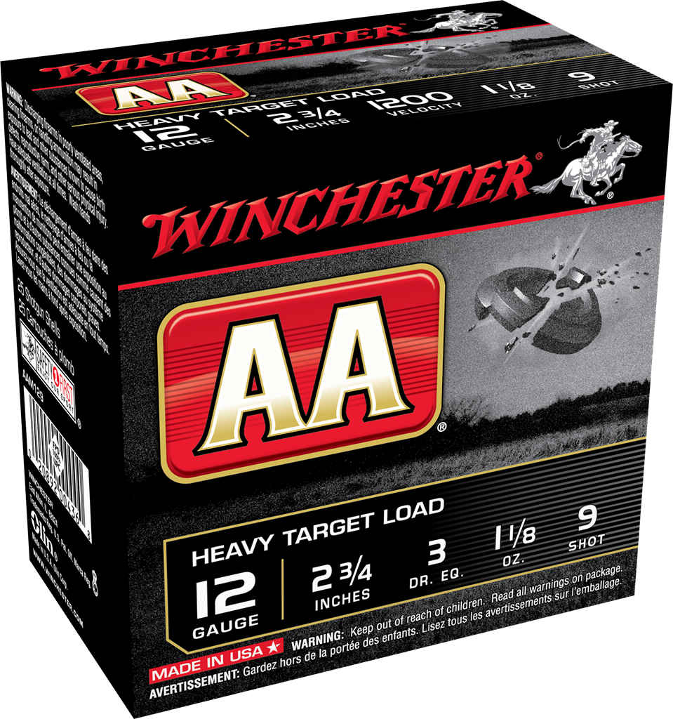 Winchester Aa Heavy Target Load 12 Gauge Lead Shot 1 1/8 Ounce 25 Rounds