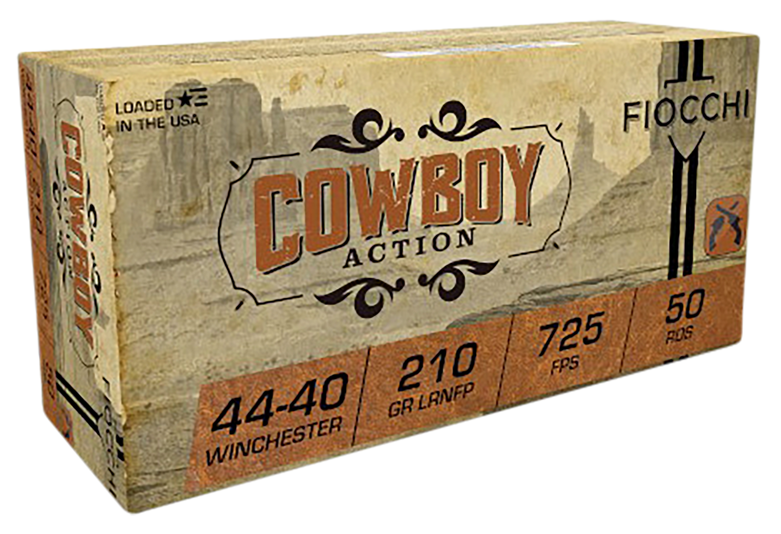 Fiocchi Cowboy Action 44-40 Winchester Lead Round Nose 210 Grain 50 Rounds