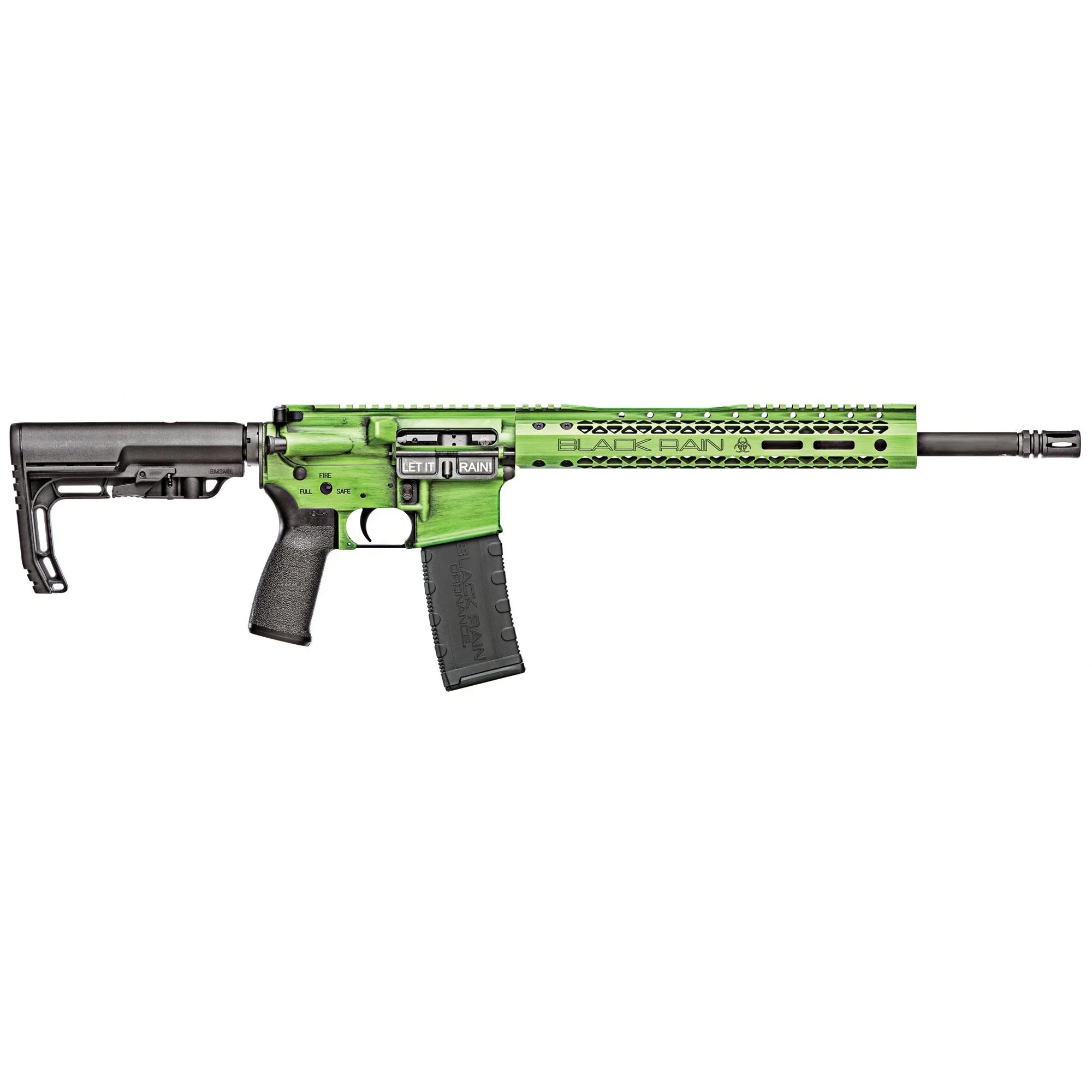 Black Rain Ordnance Spec+ Fusion Rifle 5.56 16 in. Zombie Green Battleworn 30 rd.